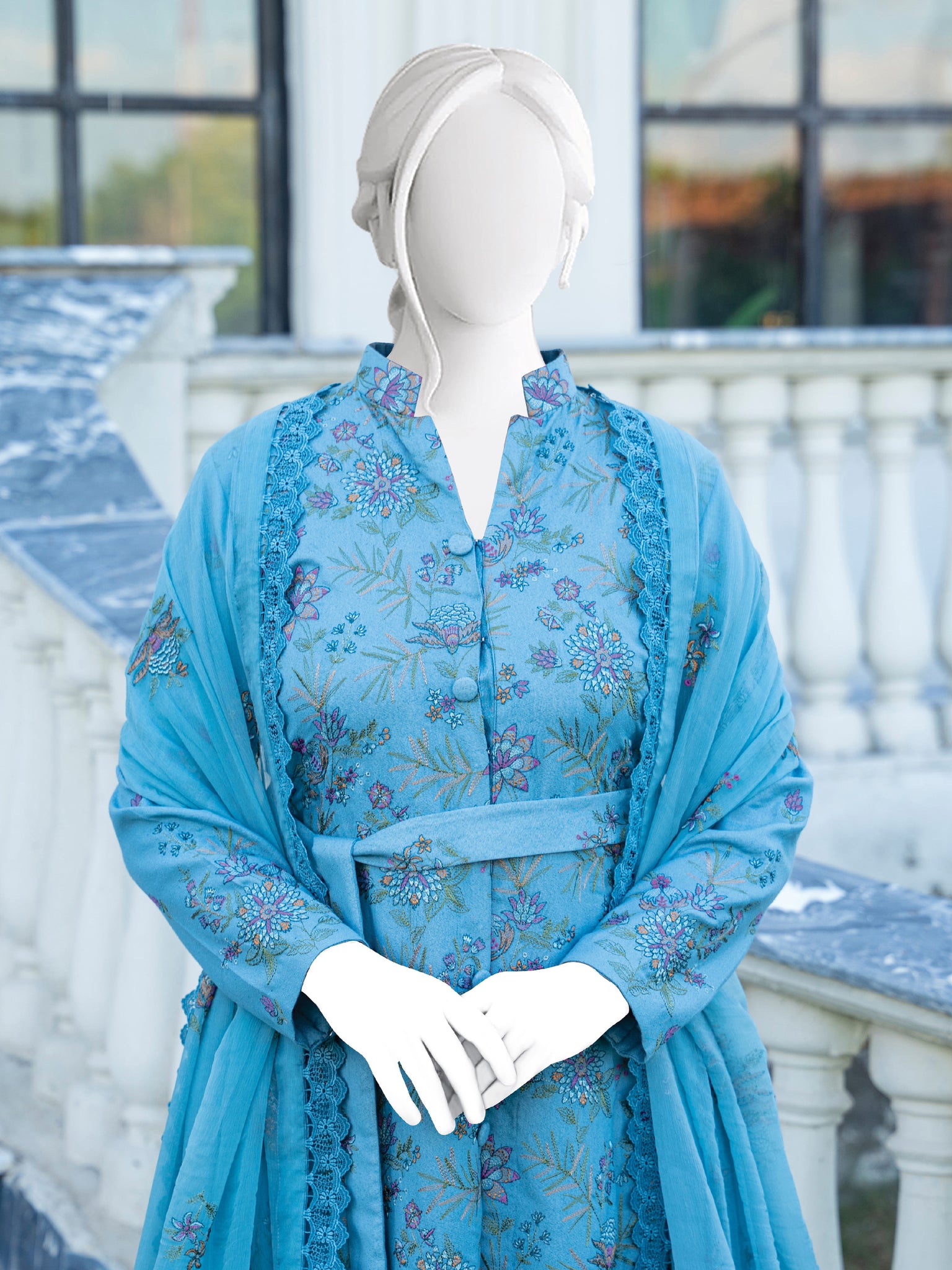 Embroidered Karandi