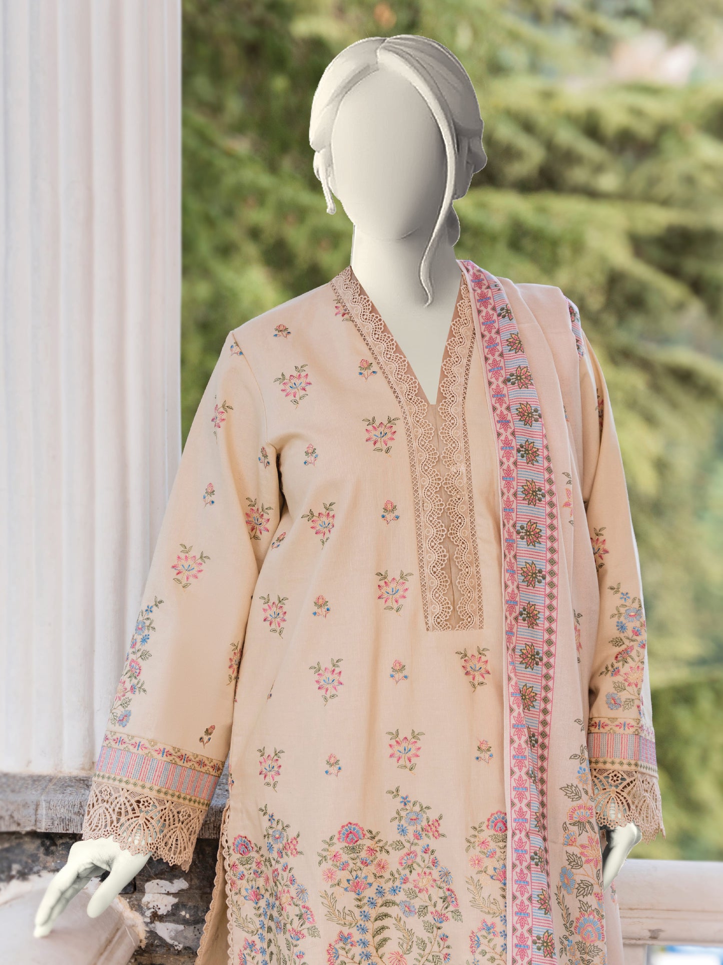Embroidered Khaddar