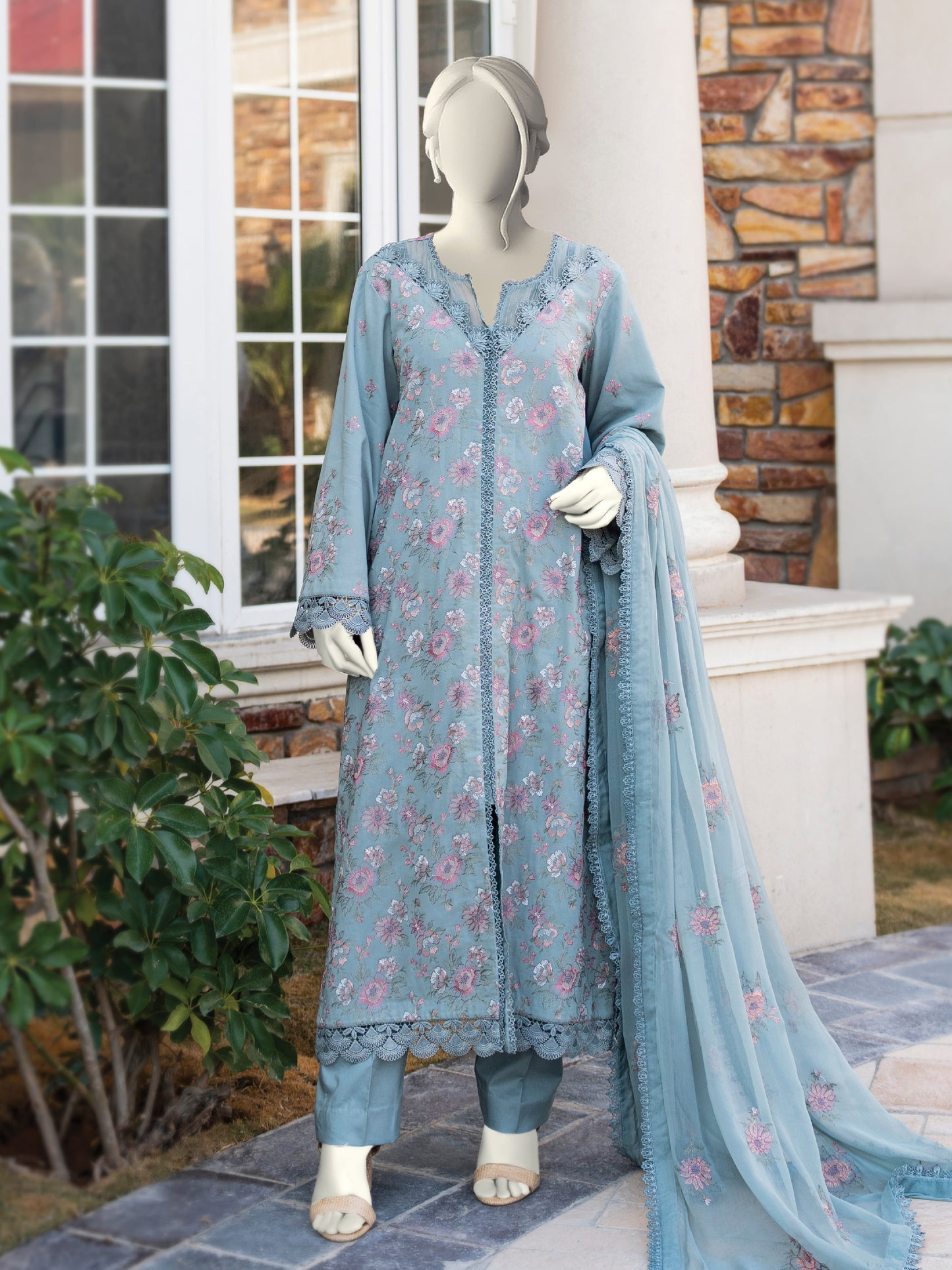 Embroidered Swiss Lawn