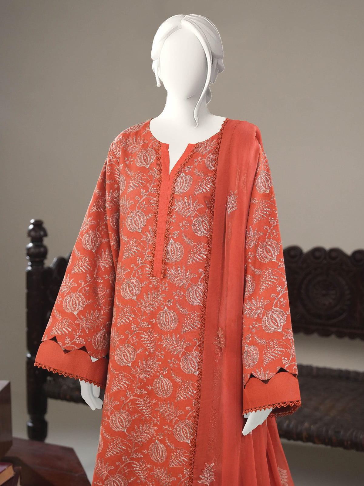 Embroidered Karandi