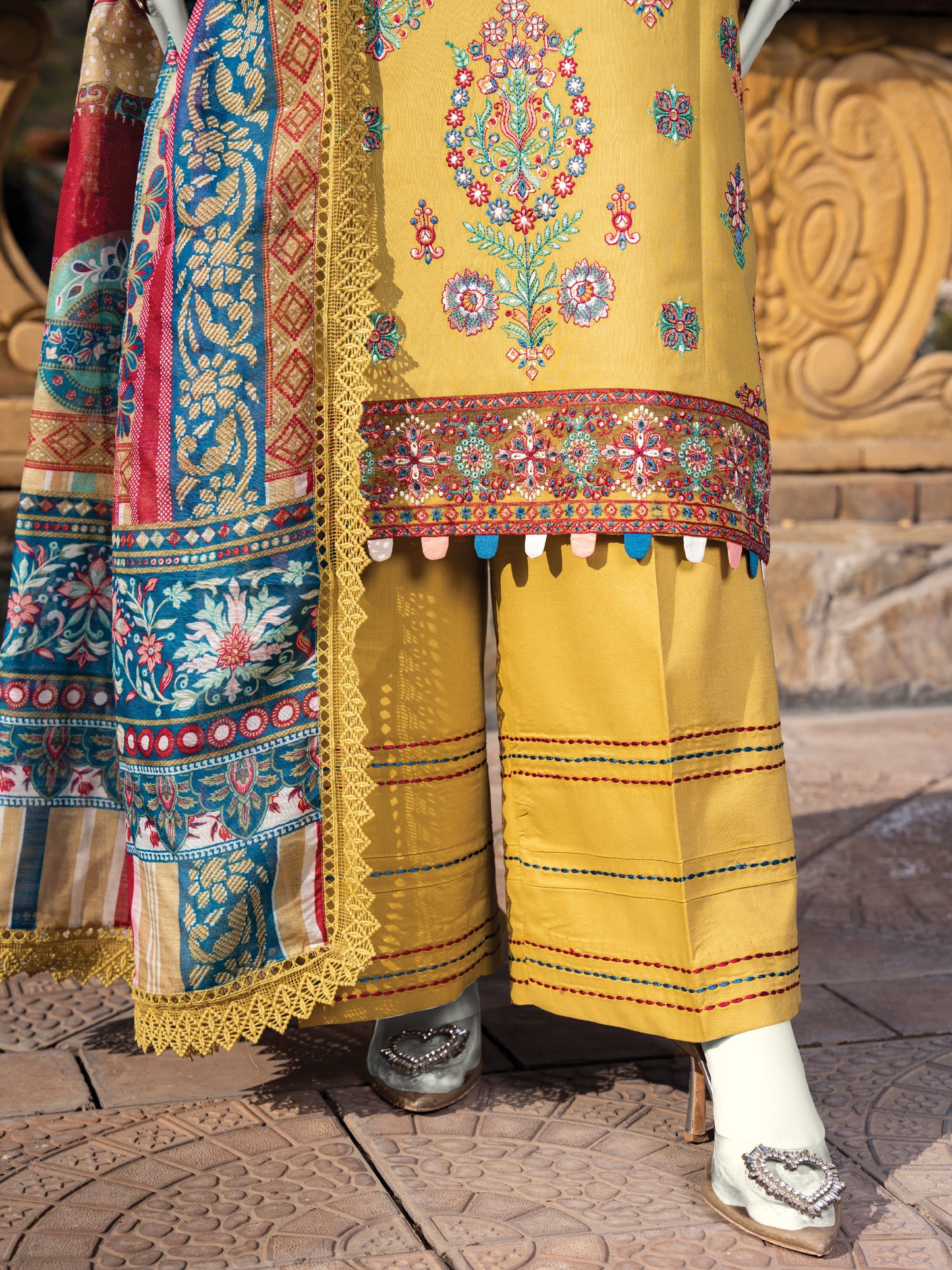 Embroidered Lawn Stitched 3-Pc