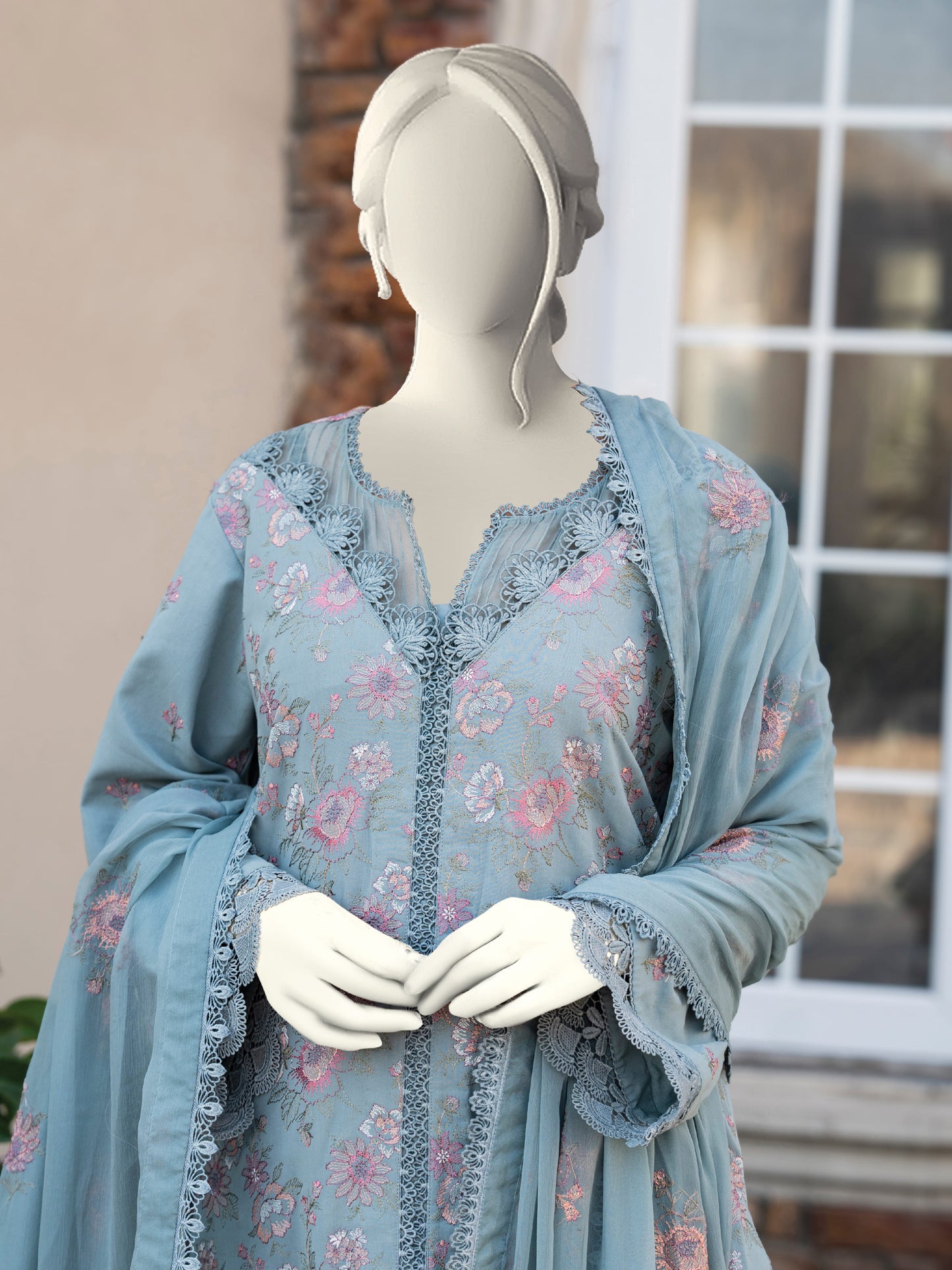 Embroidered Swiss Lawn