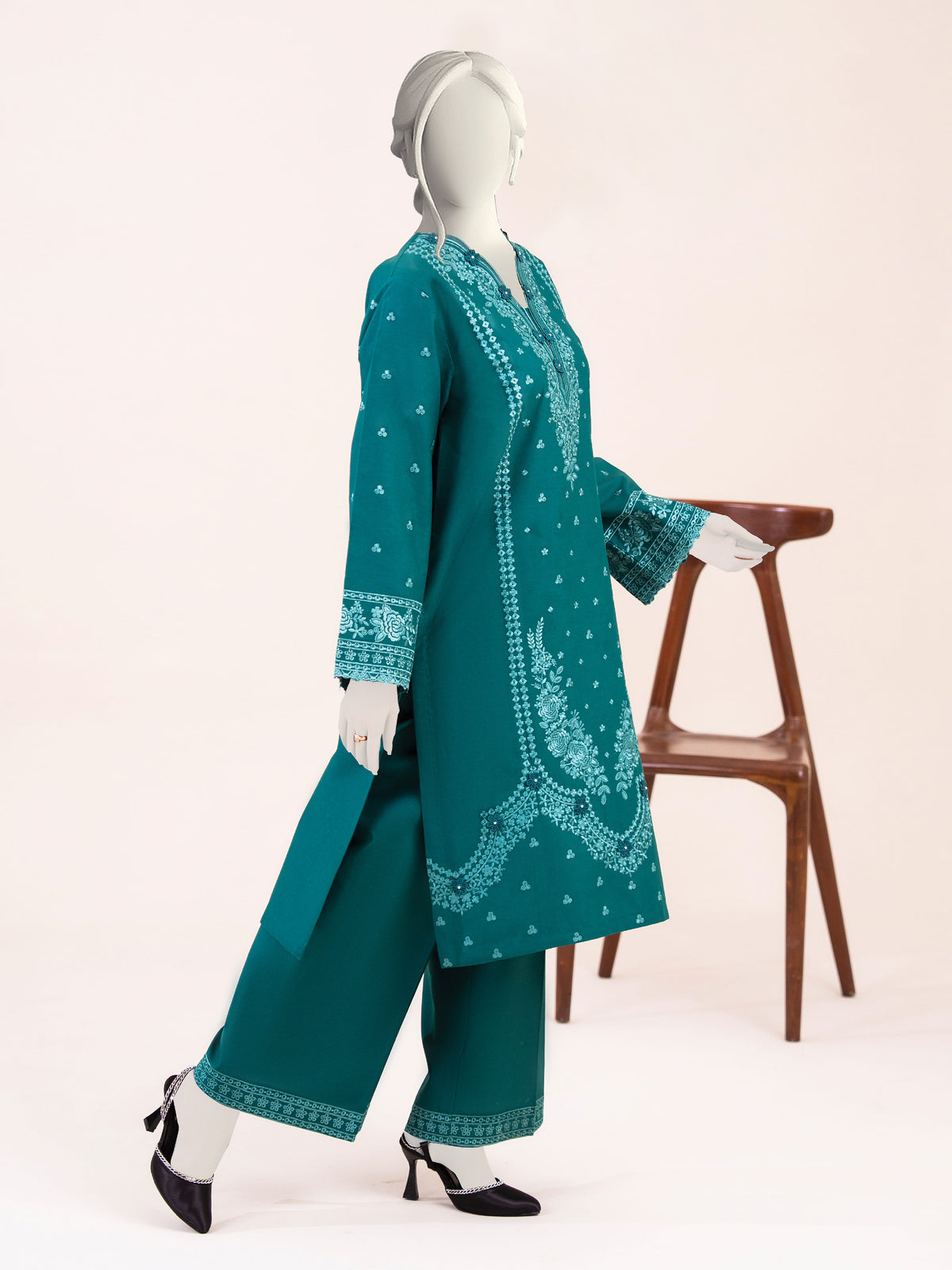 Embroidered Khaddar | Stitched