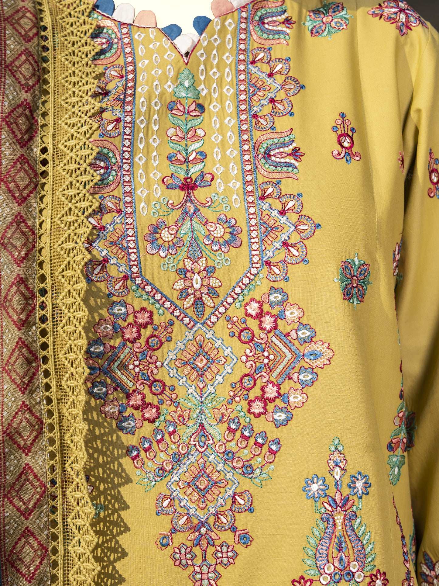 Embroidered Lawn Stitched 3-Pc