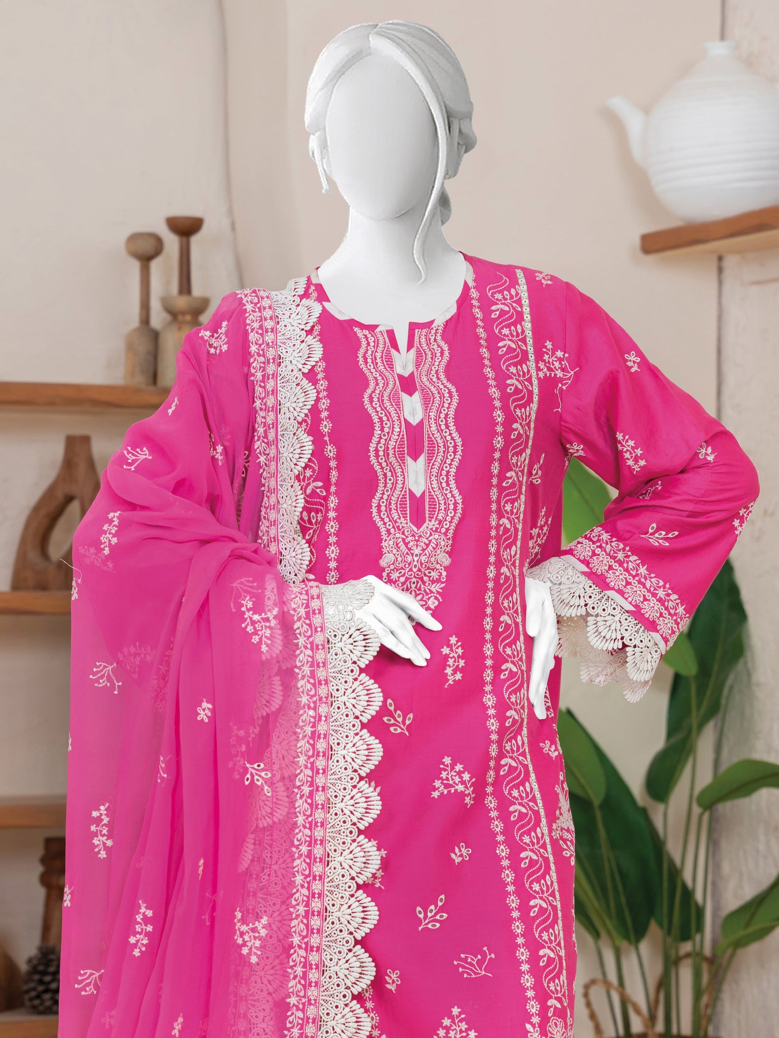 Embroidered Lawn Stitched 3-Pc