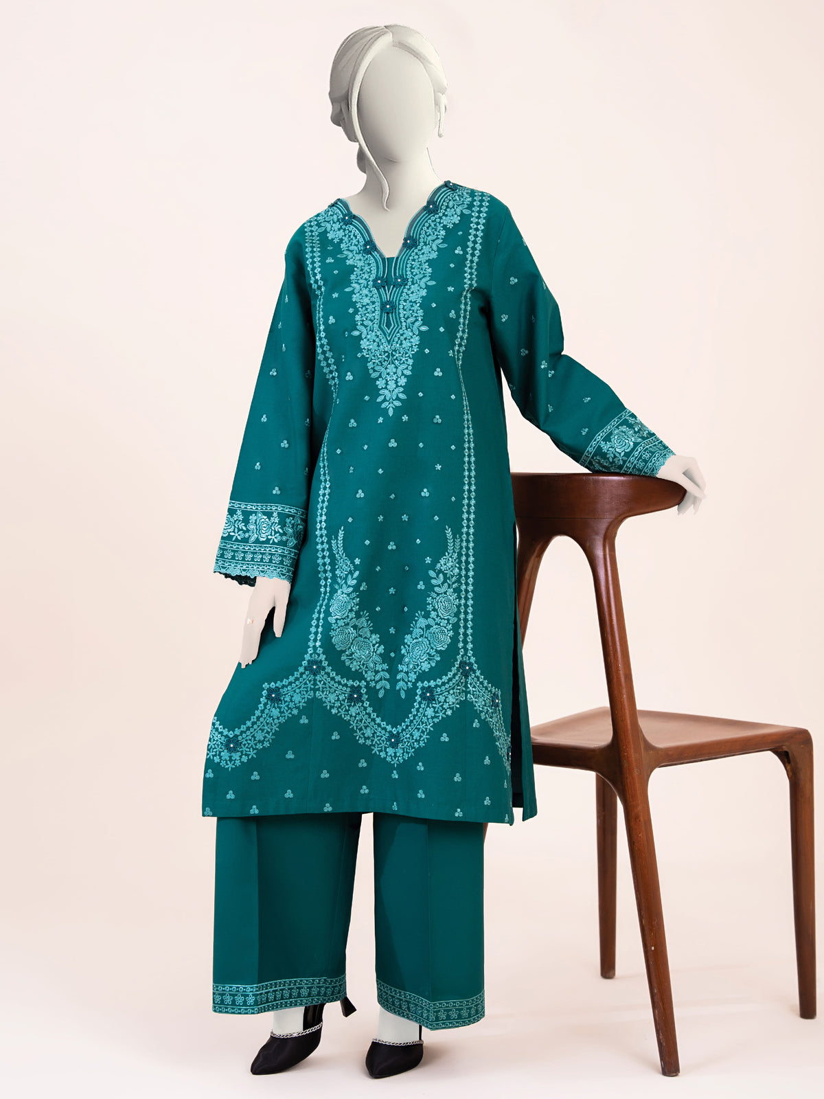Embroidered Khaddar | Stitched