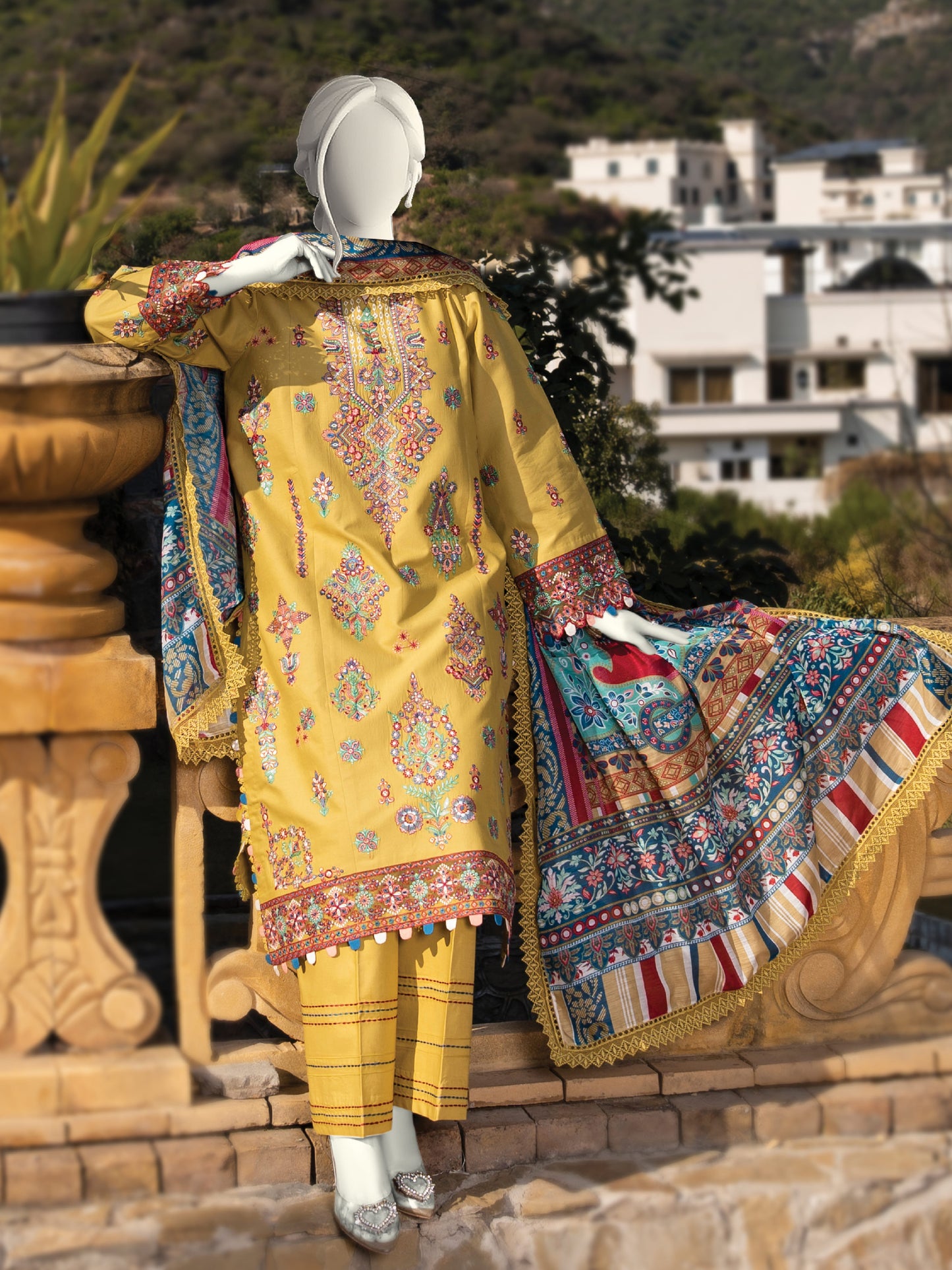 Embroidered Lawn Stitched 3-Pc