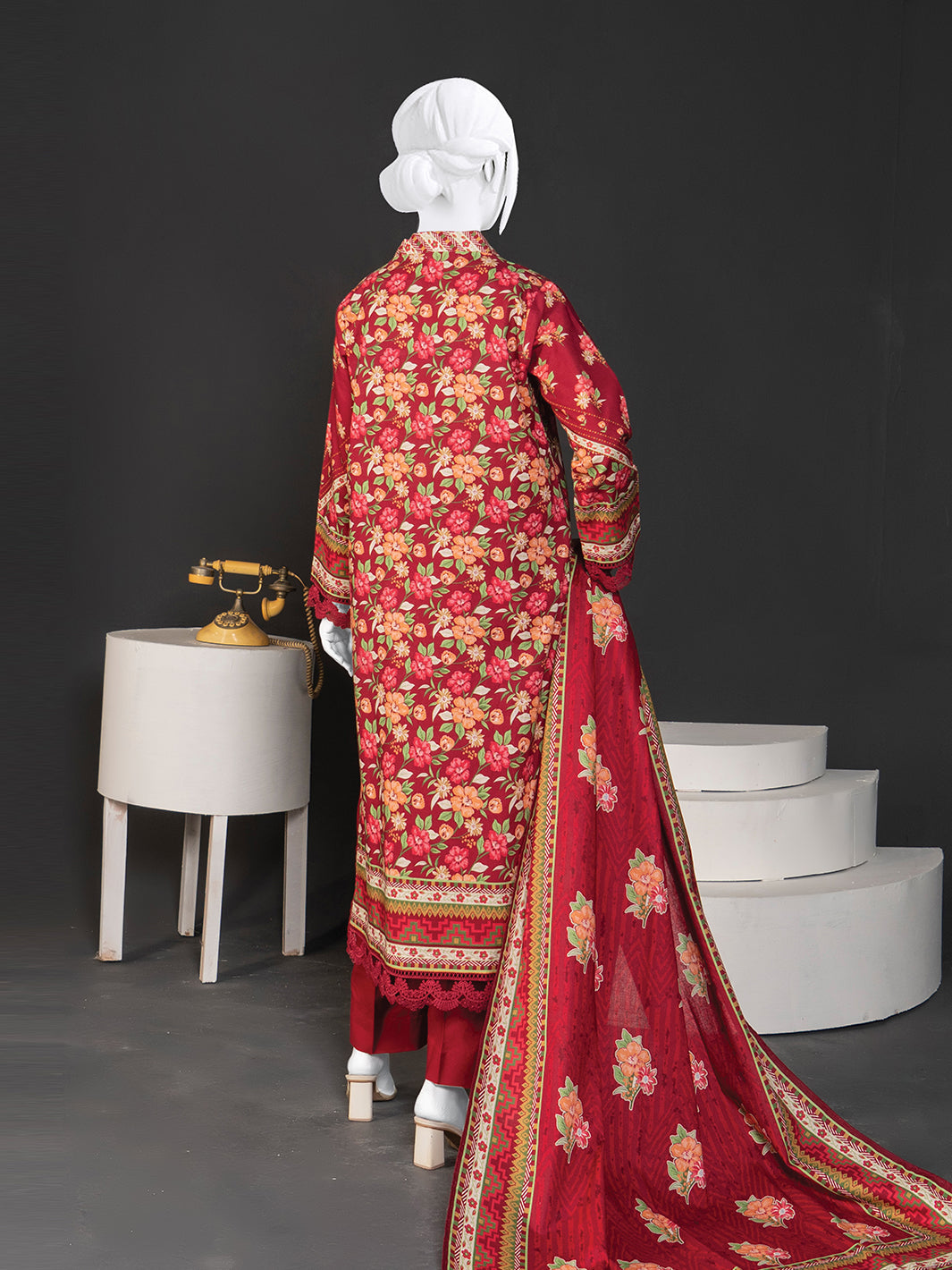 Printed Metallic Khaddar