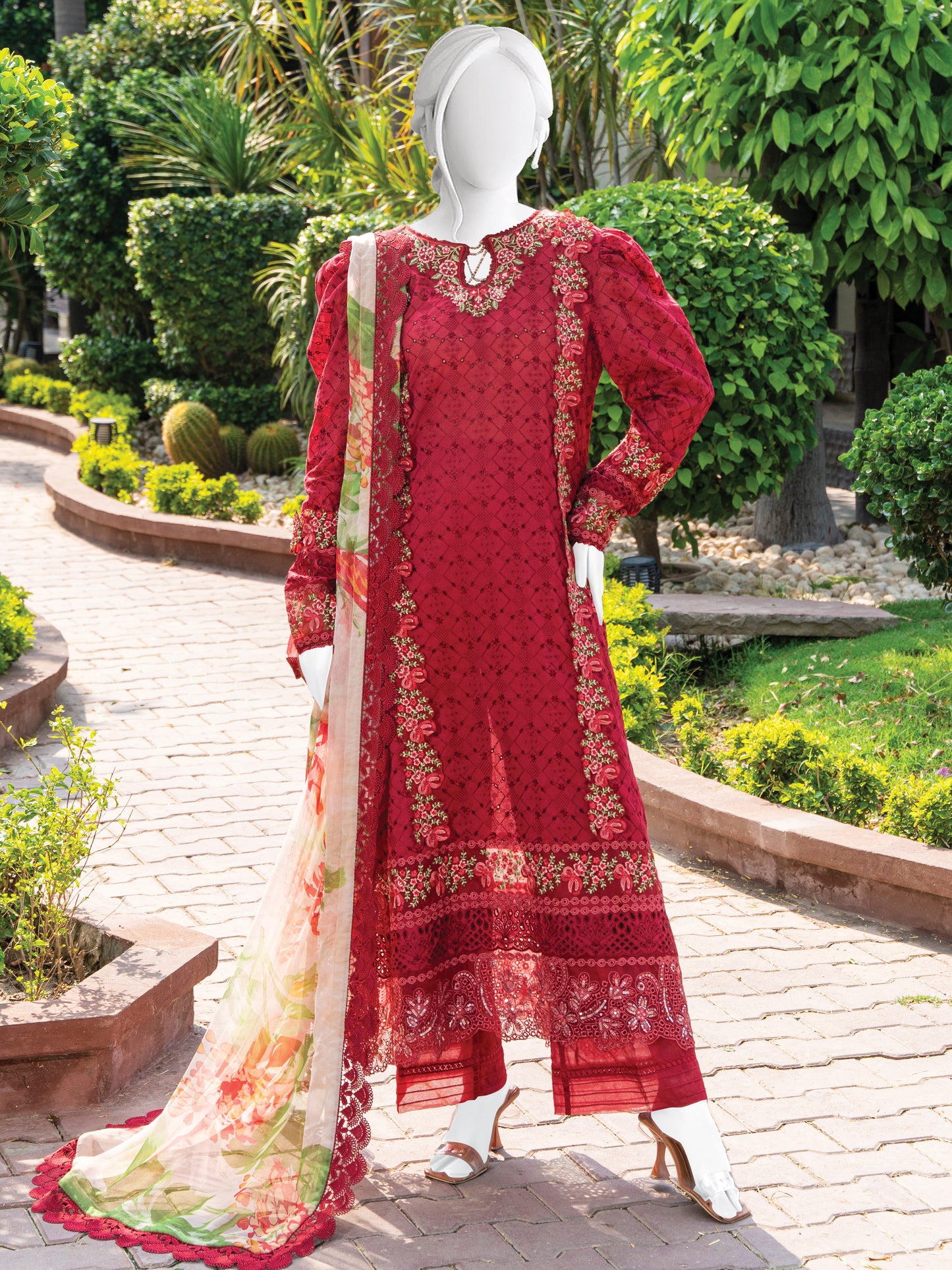 Embroidered Lawn Stitched 3-Pc