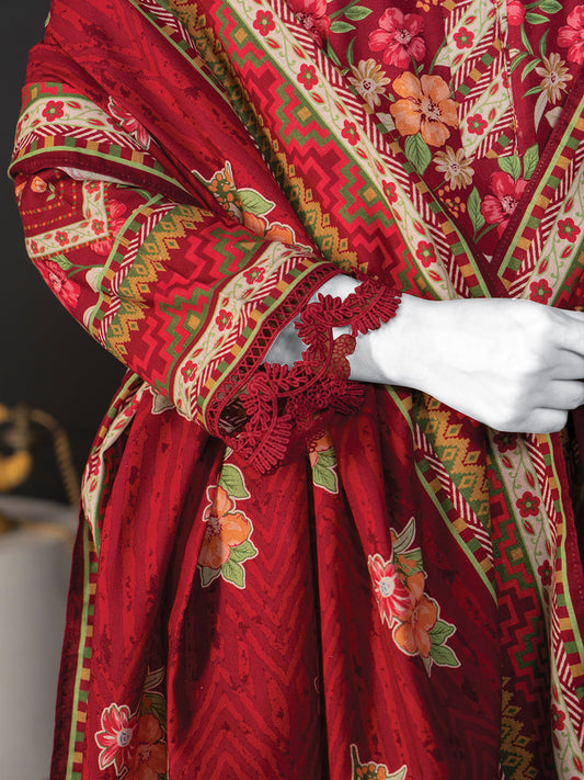 Printed Metallic Khaddar