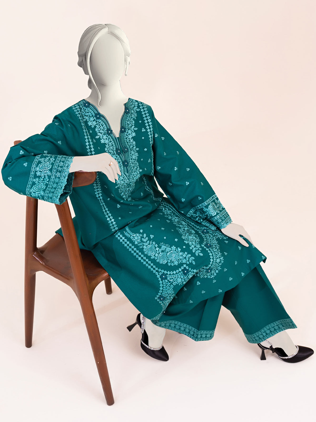 Embroidered Khaddar | Stitched