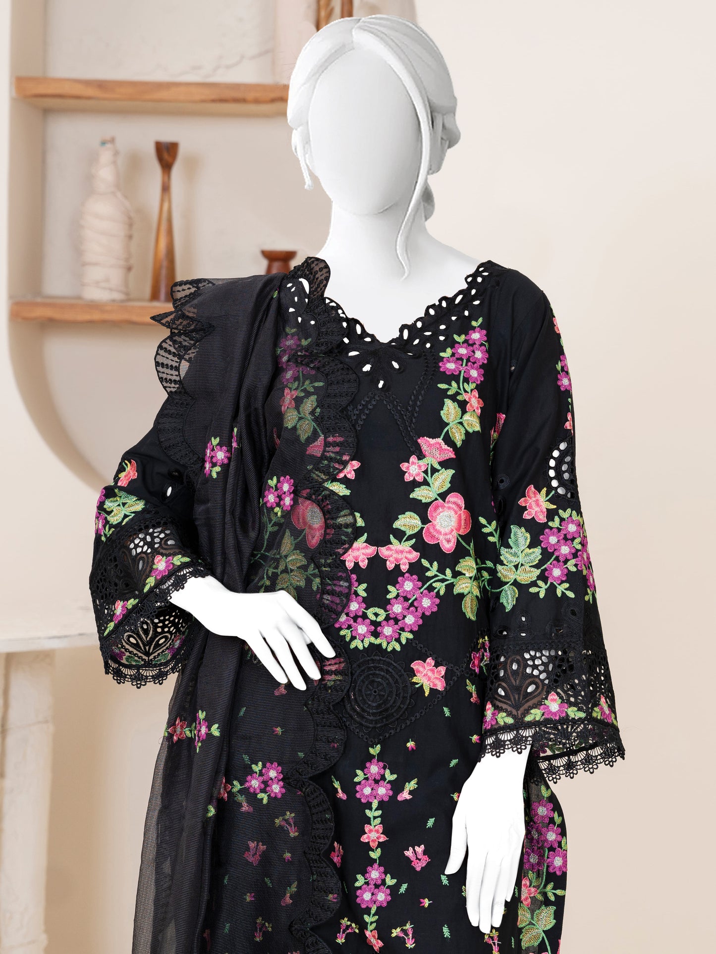 Embroidered Lawn Stitched 3-Pc