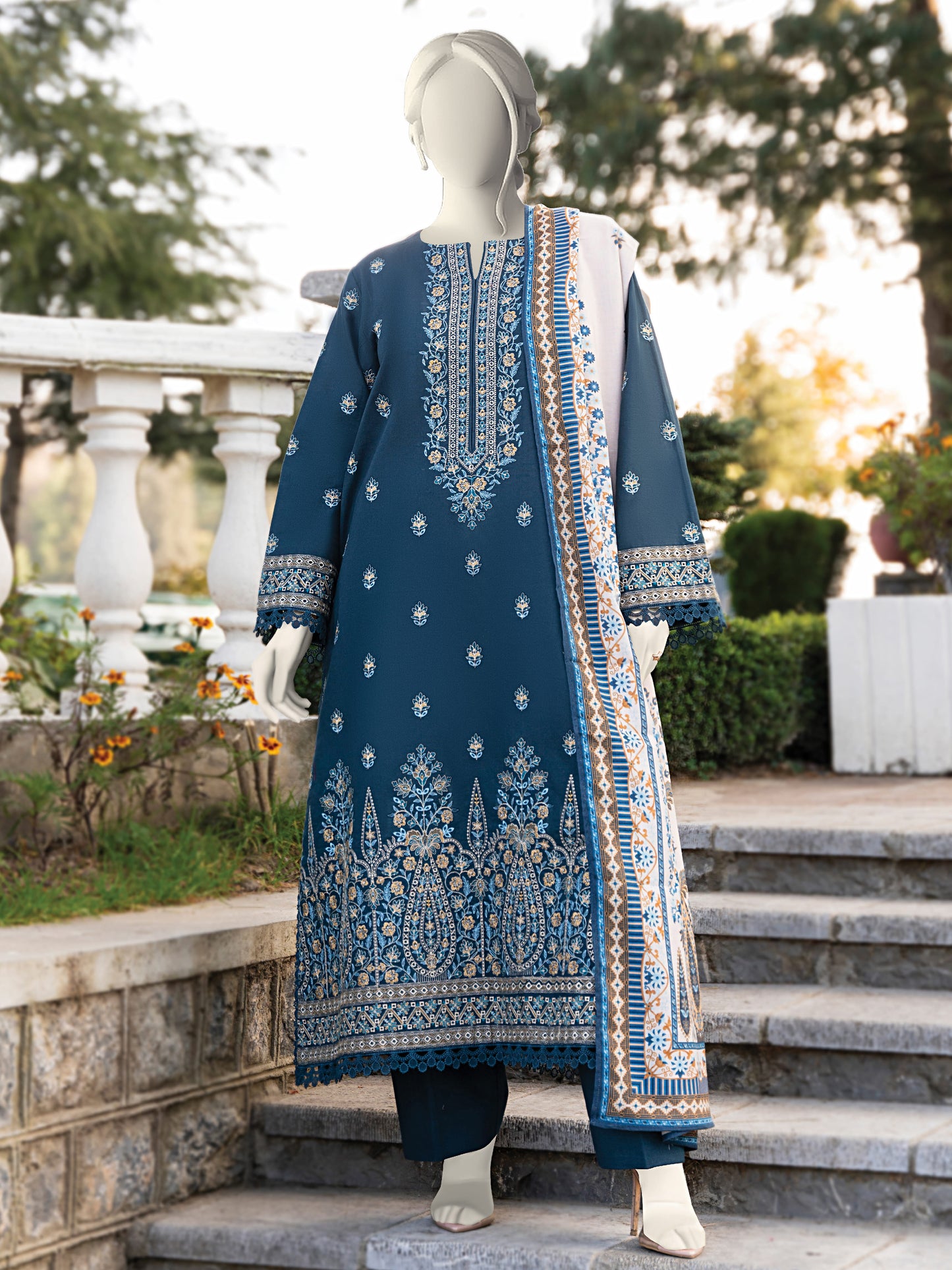 Embroidered Khaddar