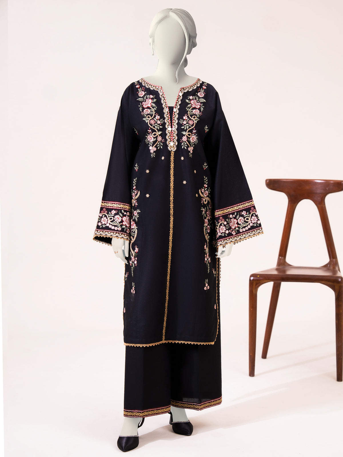 Embroidered Khaddar | Stitched