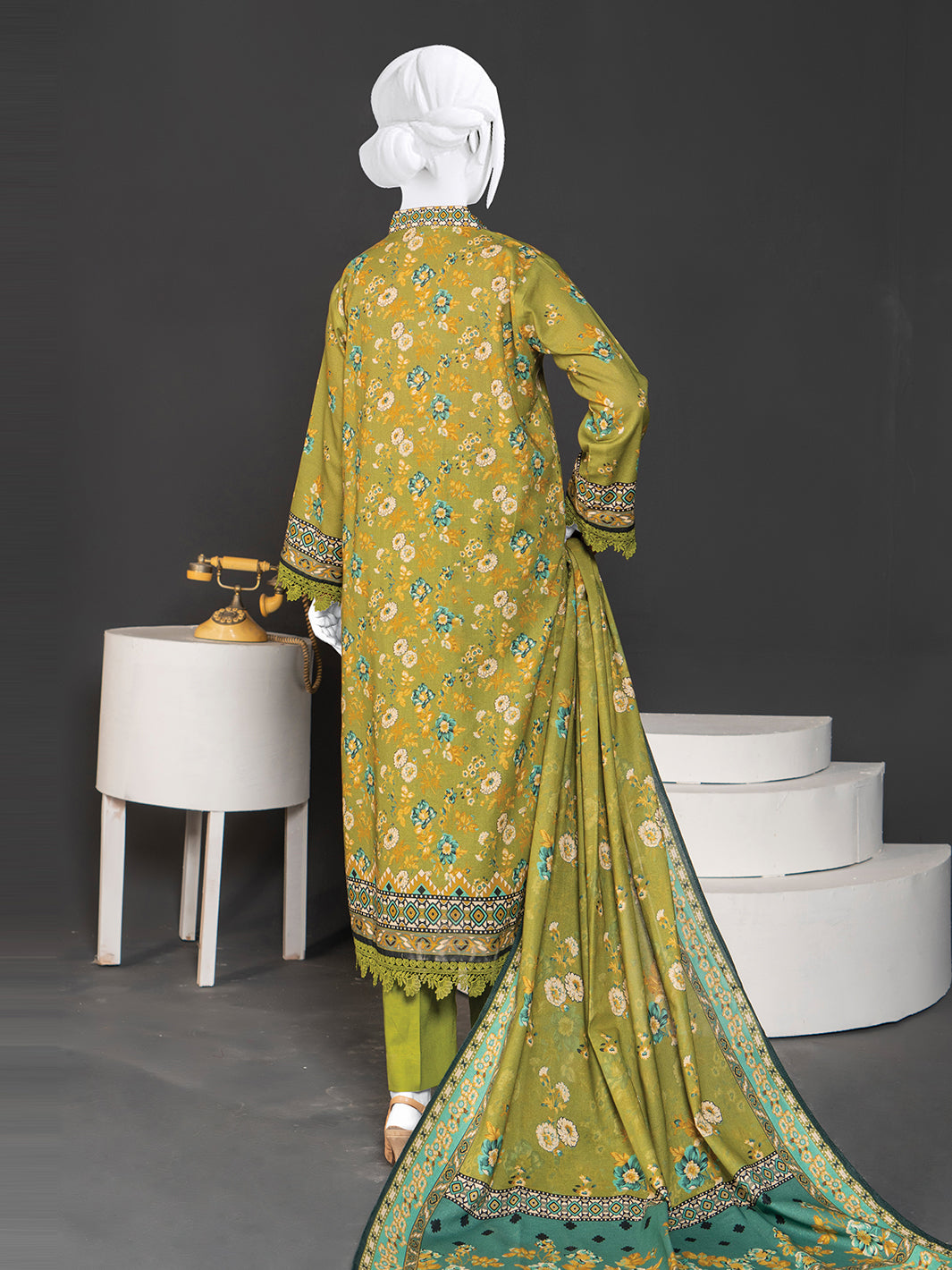 Printed Metallic Khaddar