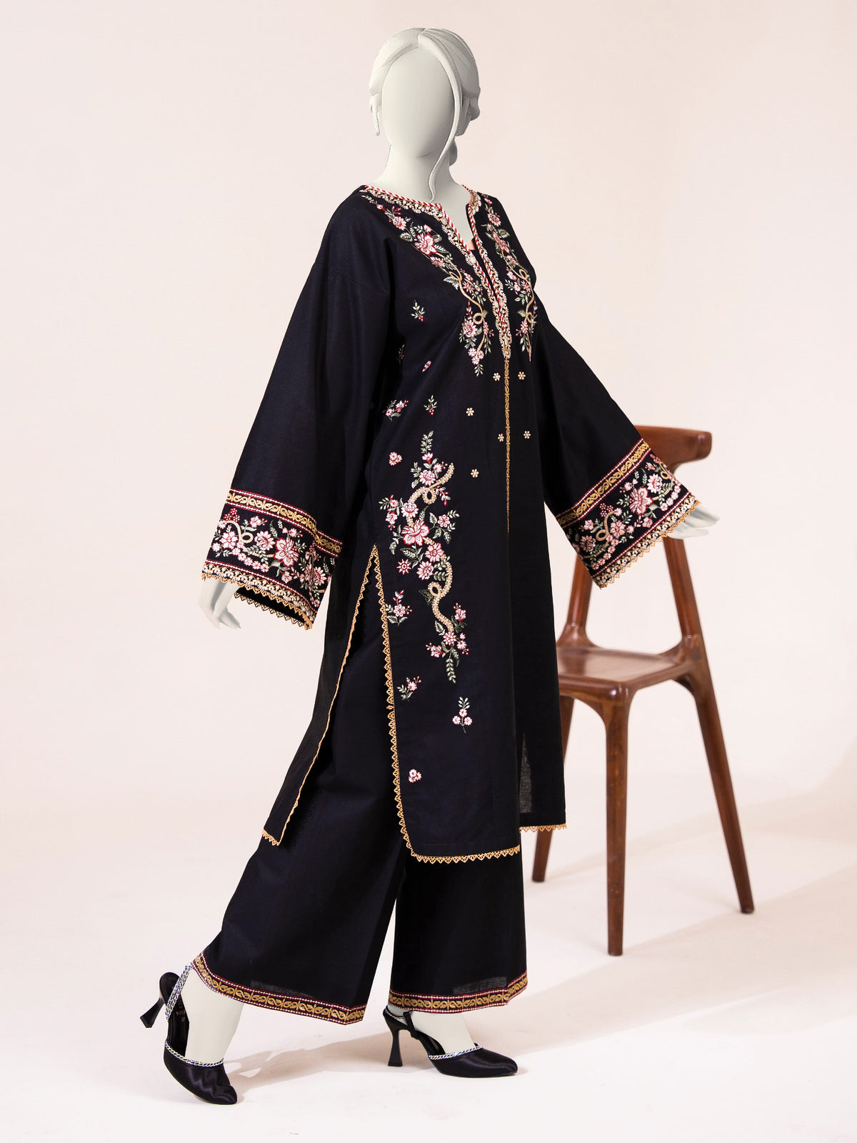 Embroidered Khaddar | Stitched
