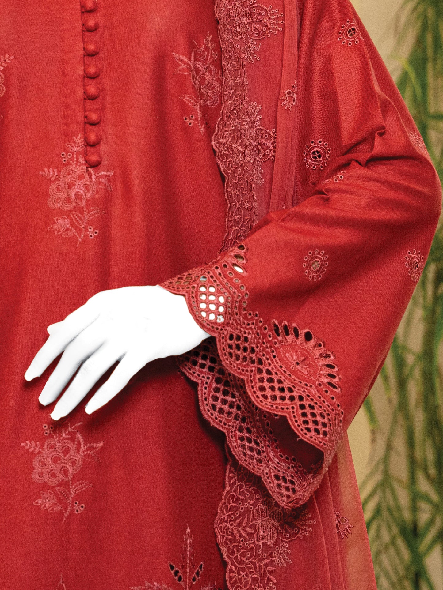 Schiffli Embroidered Khaddar