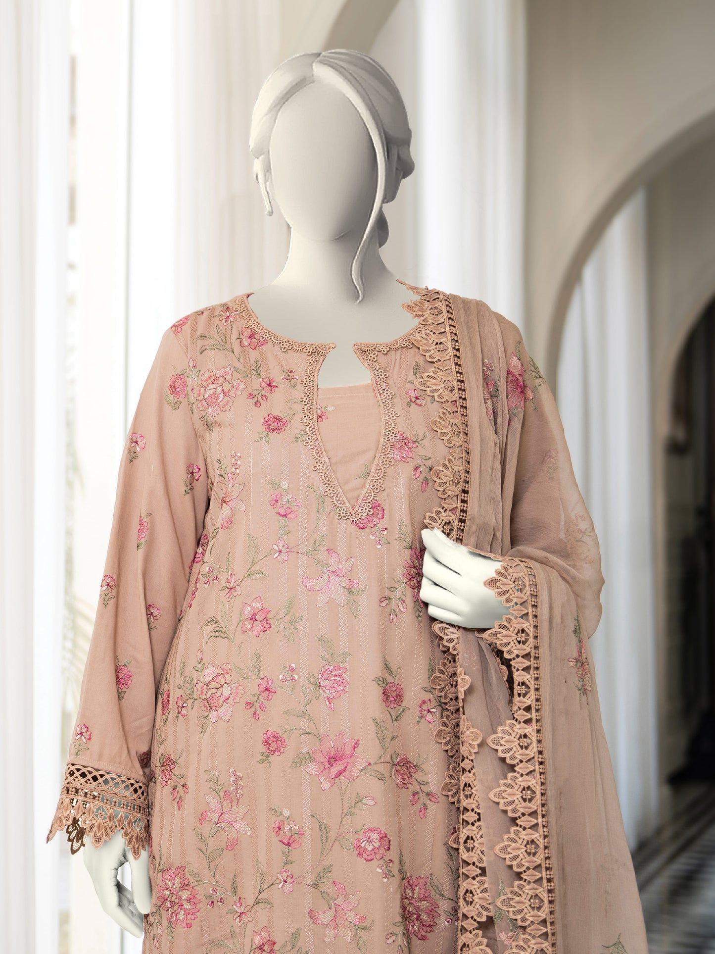 Embroidered Swiss Lawn