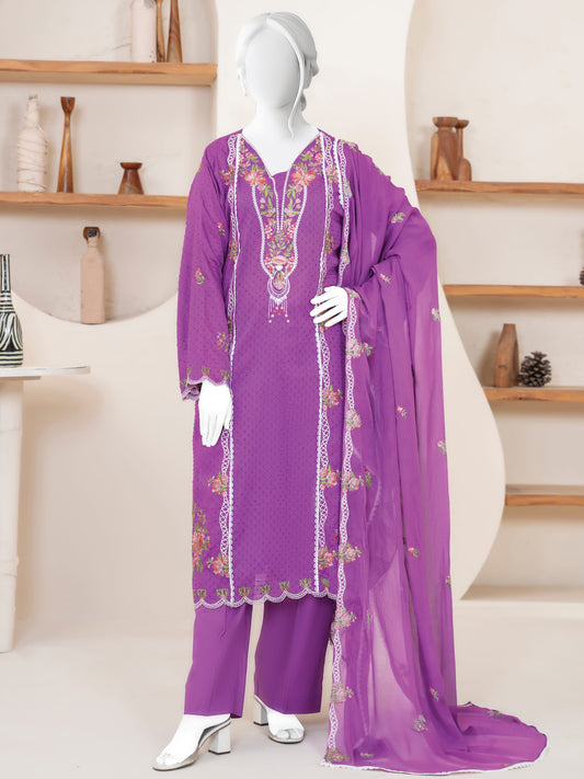 Embroidered Lawn Stitched 3-Pc