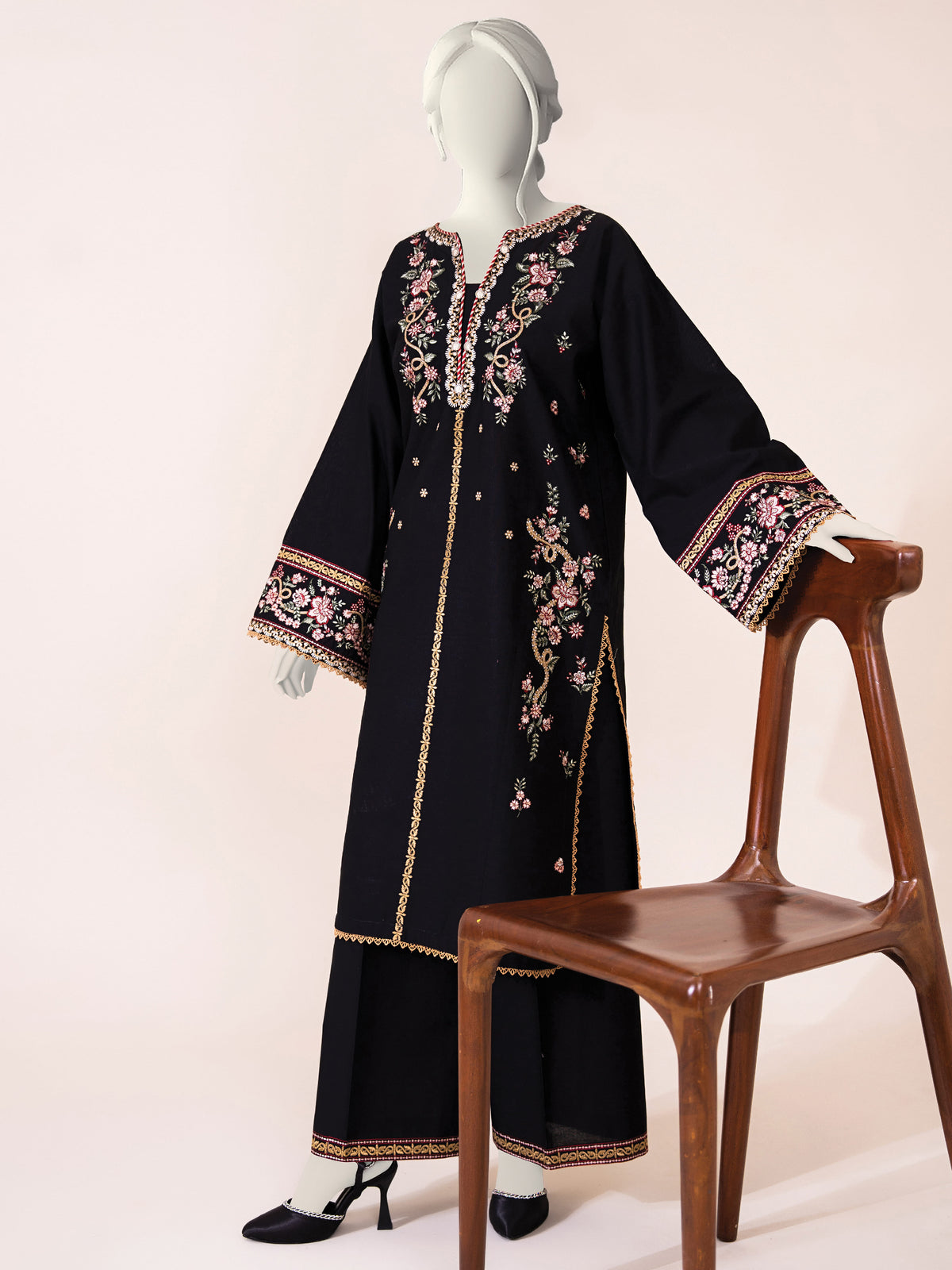 Embroidered Khaddar | Stitched