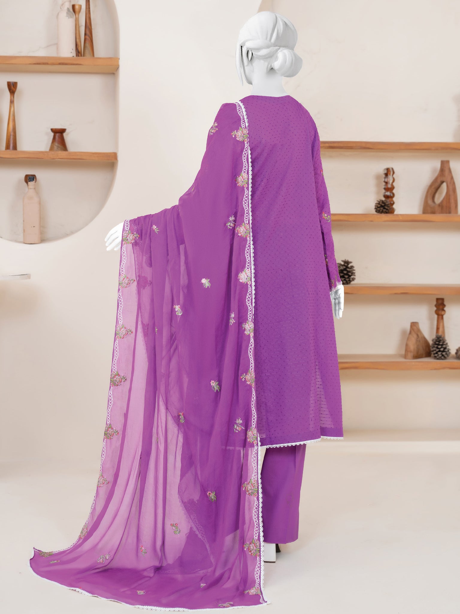 Embroidered Lawn Stitched 3-Pc