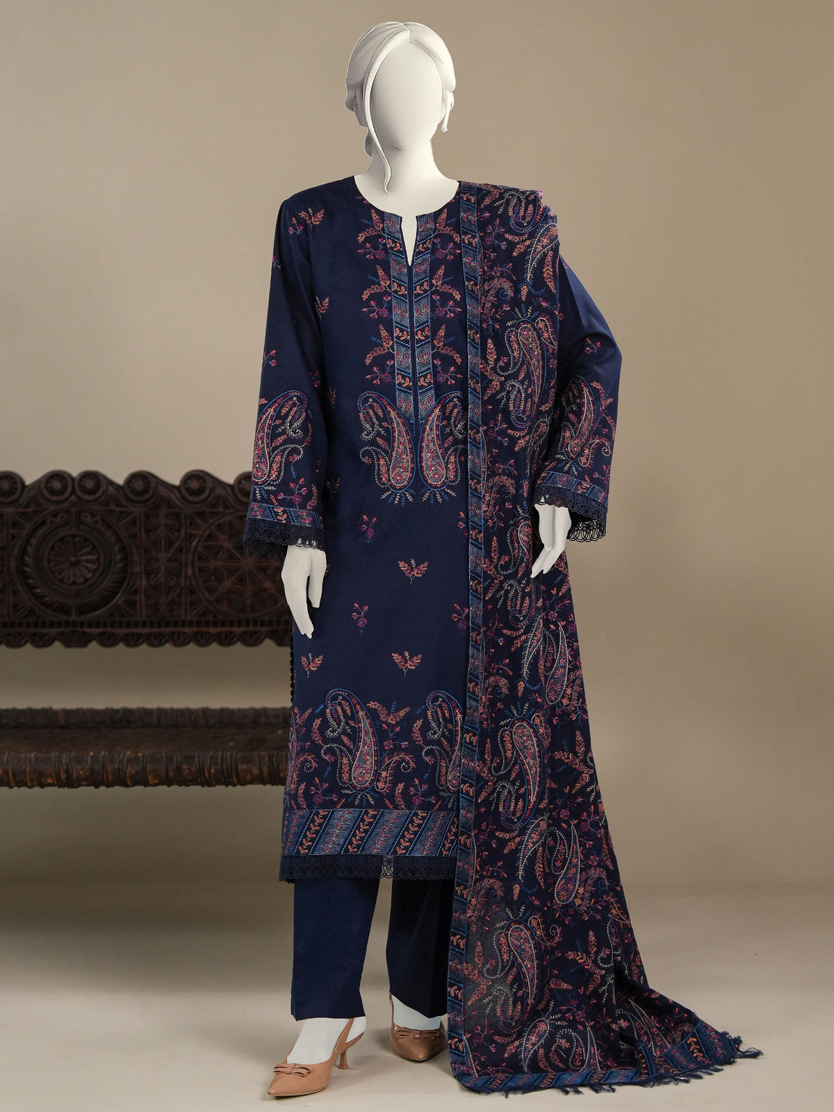 Embroidered Karandi