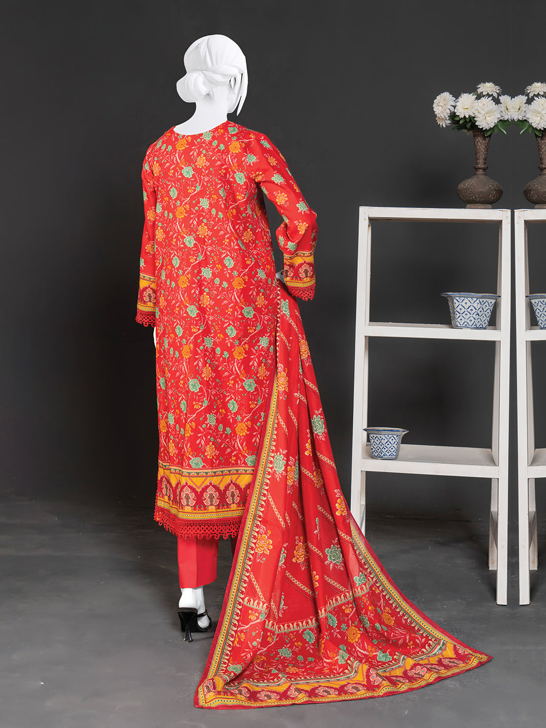 Printed Metallic Khaddar