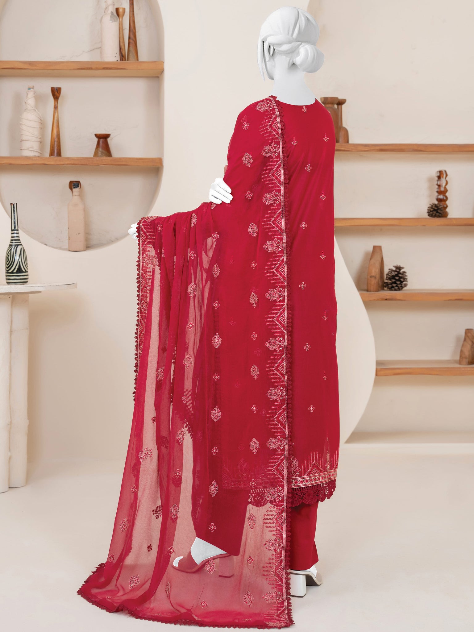 Embroidered Lawn Stitched 3-Pc