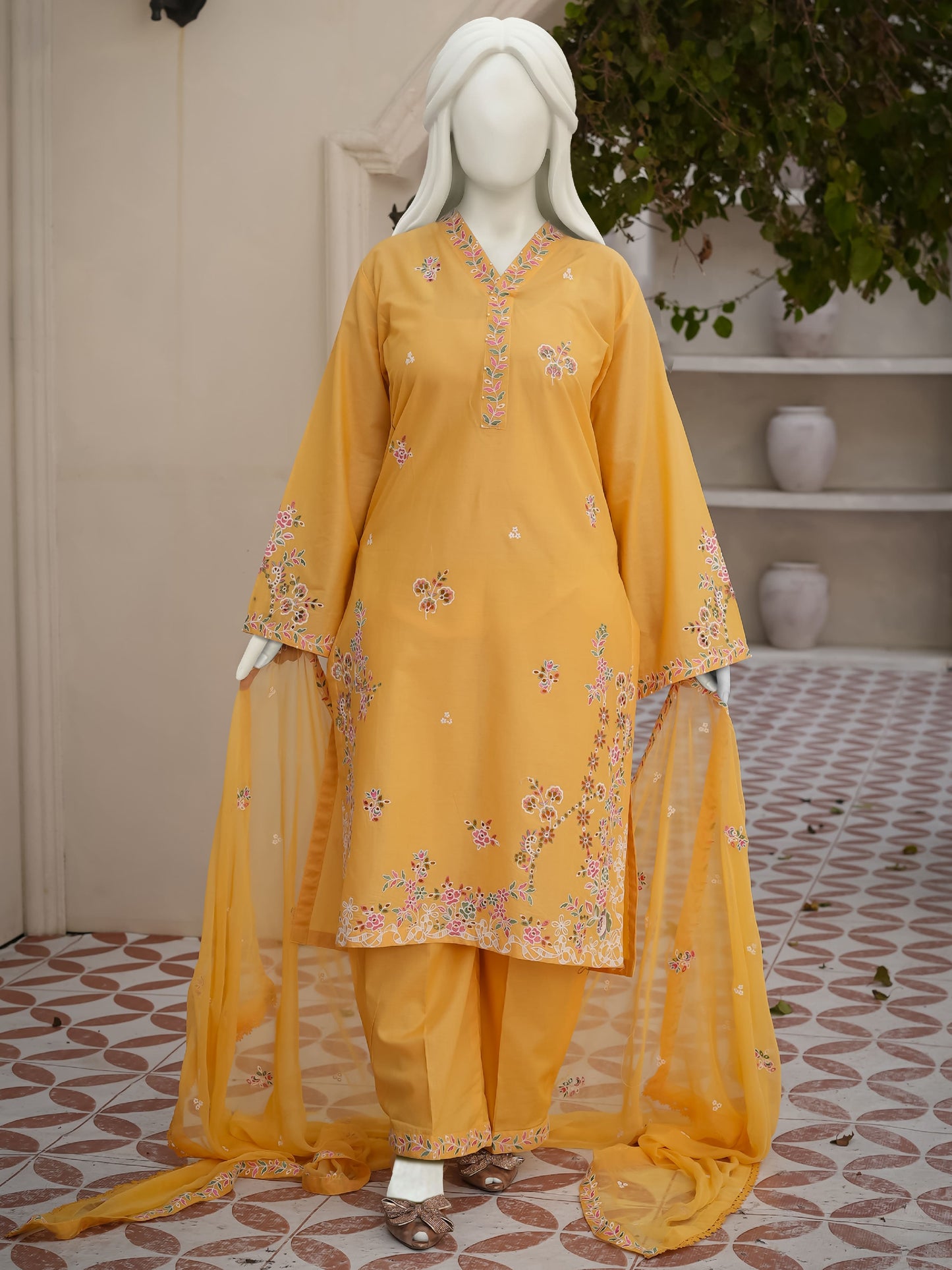 Embroidered Lawn Stitched 3-Pc
