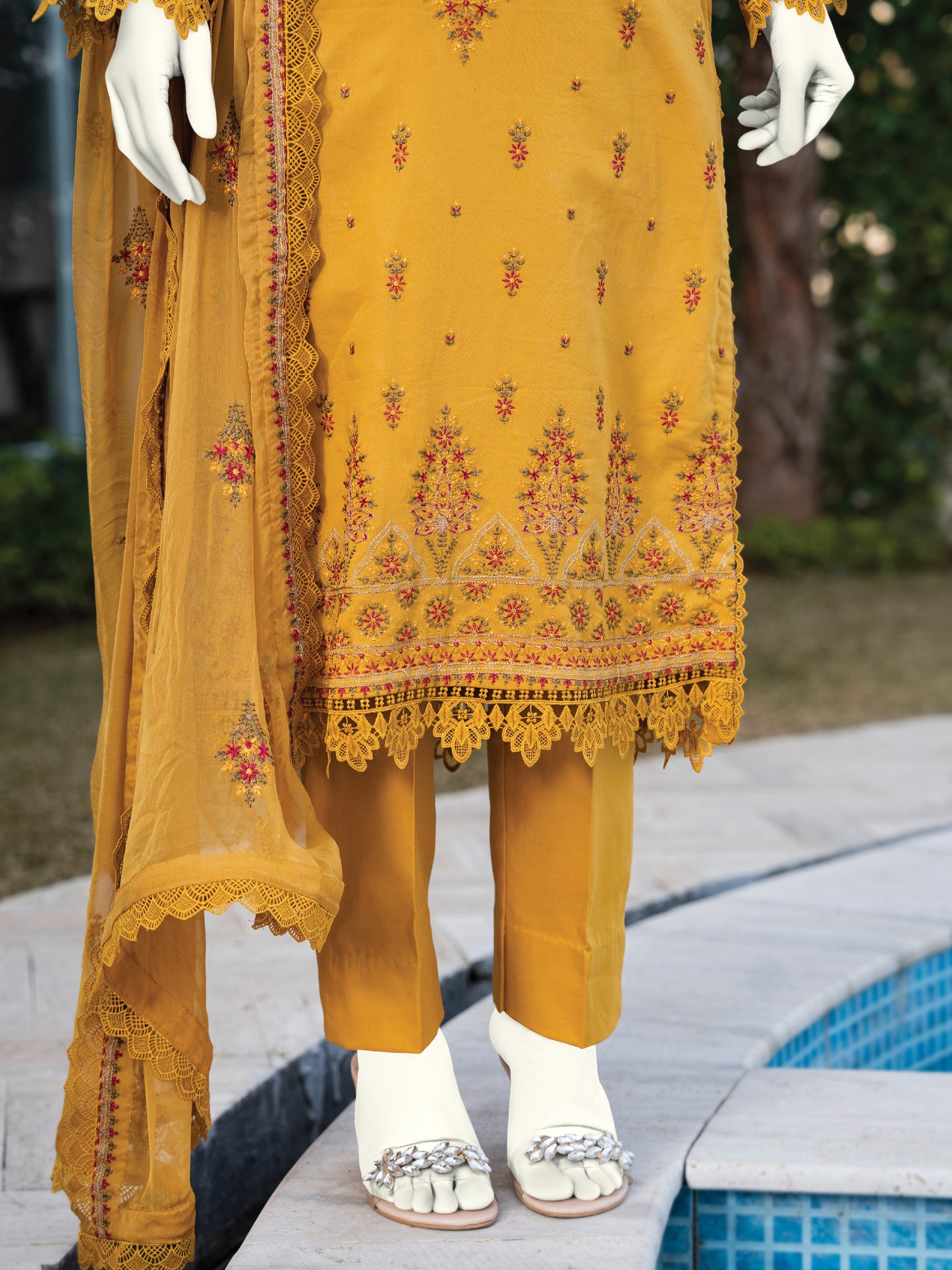 Embroidered Swiss Lawn