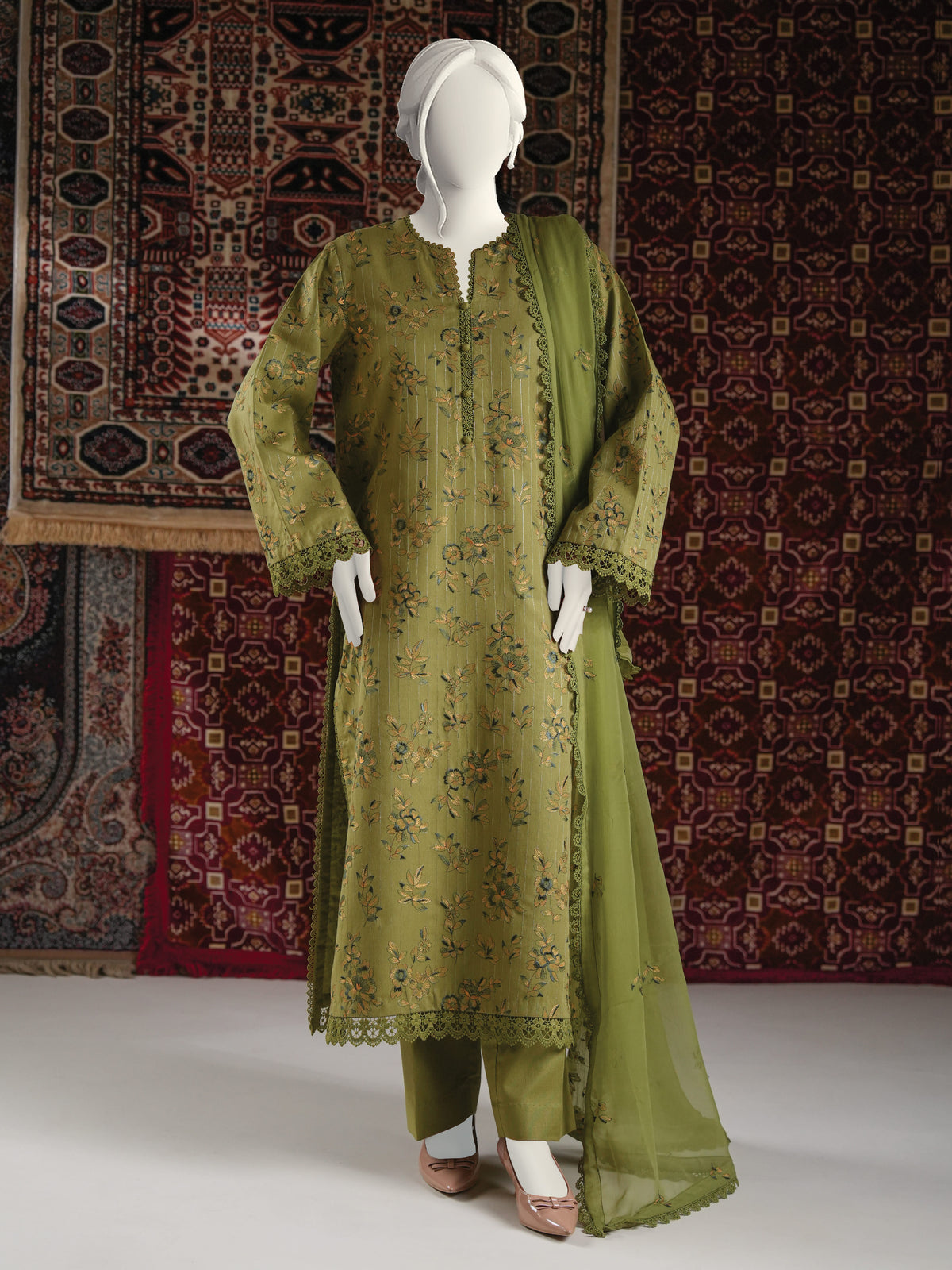 Embroidered Karandi