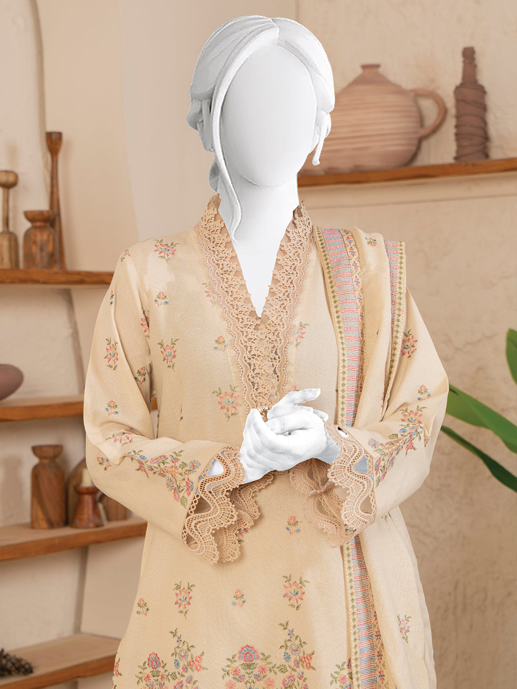 Embroidered Karandi