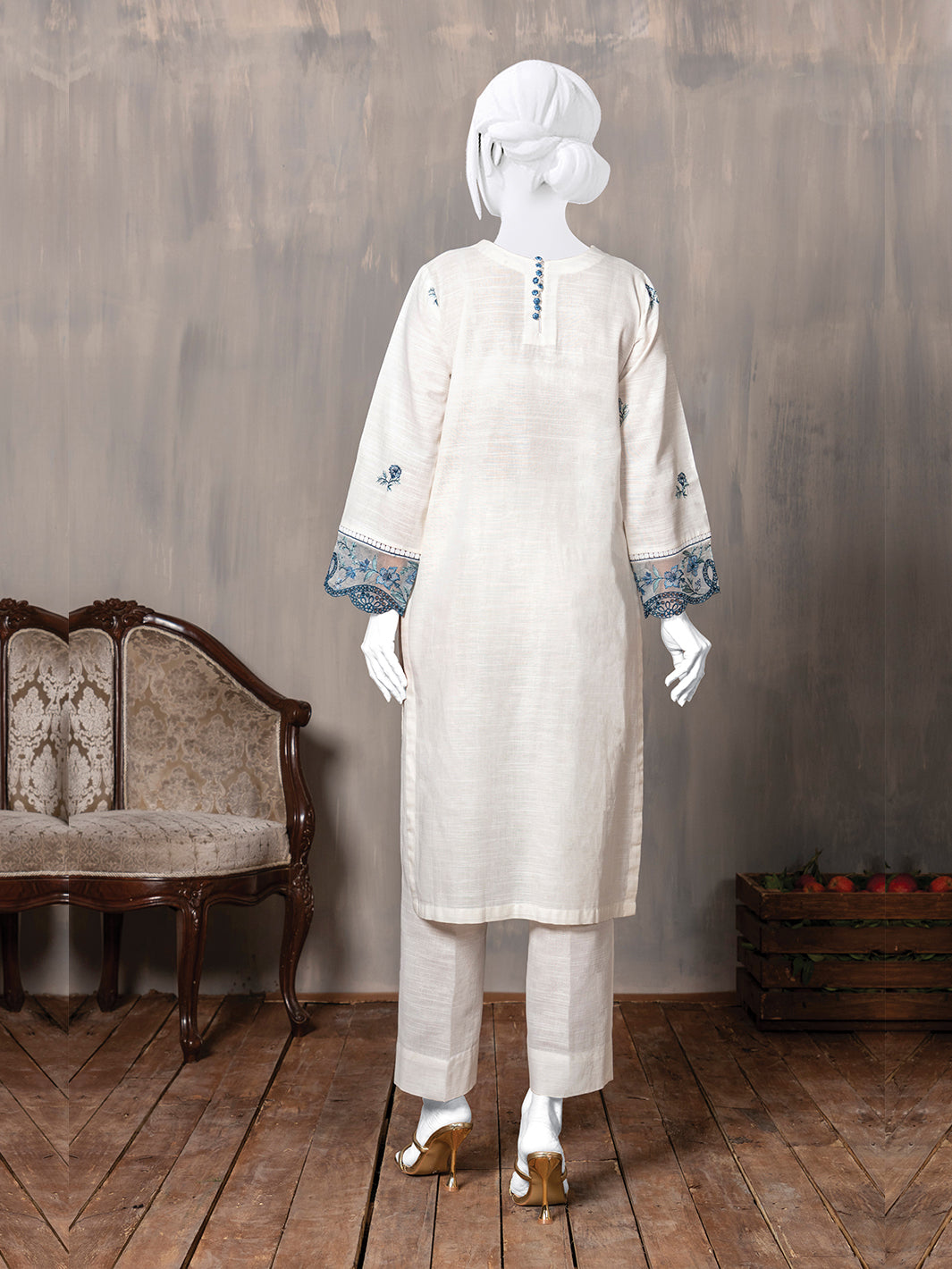 Embroidered Slub Khaddar