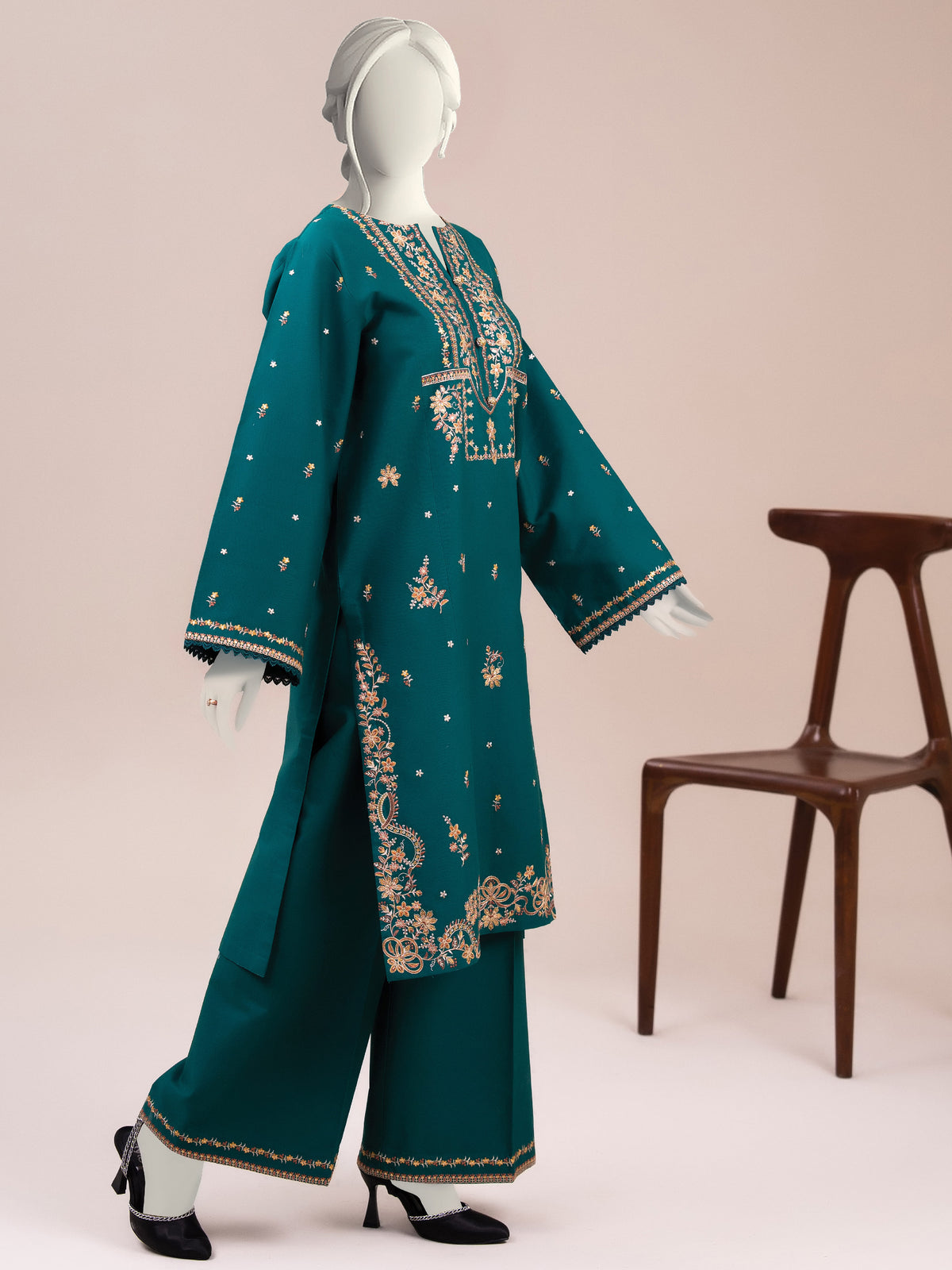 Embroidered Khaddar | Stitched