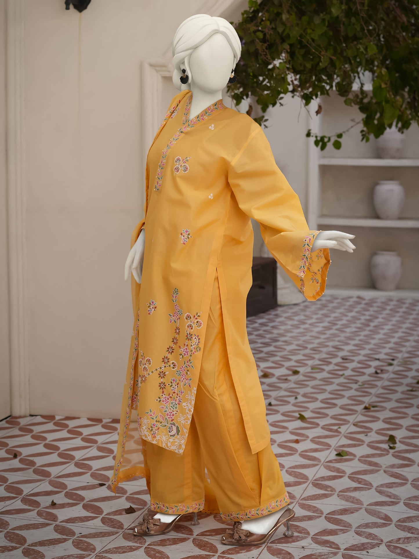 Embroidered Lawn Stitched 3-Pc