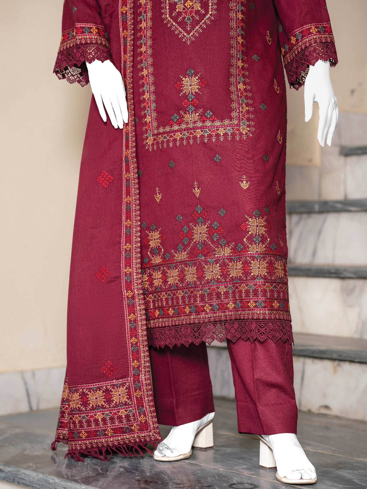 Embroidered Karandi