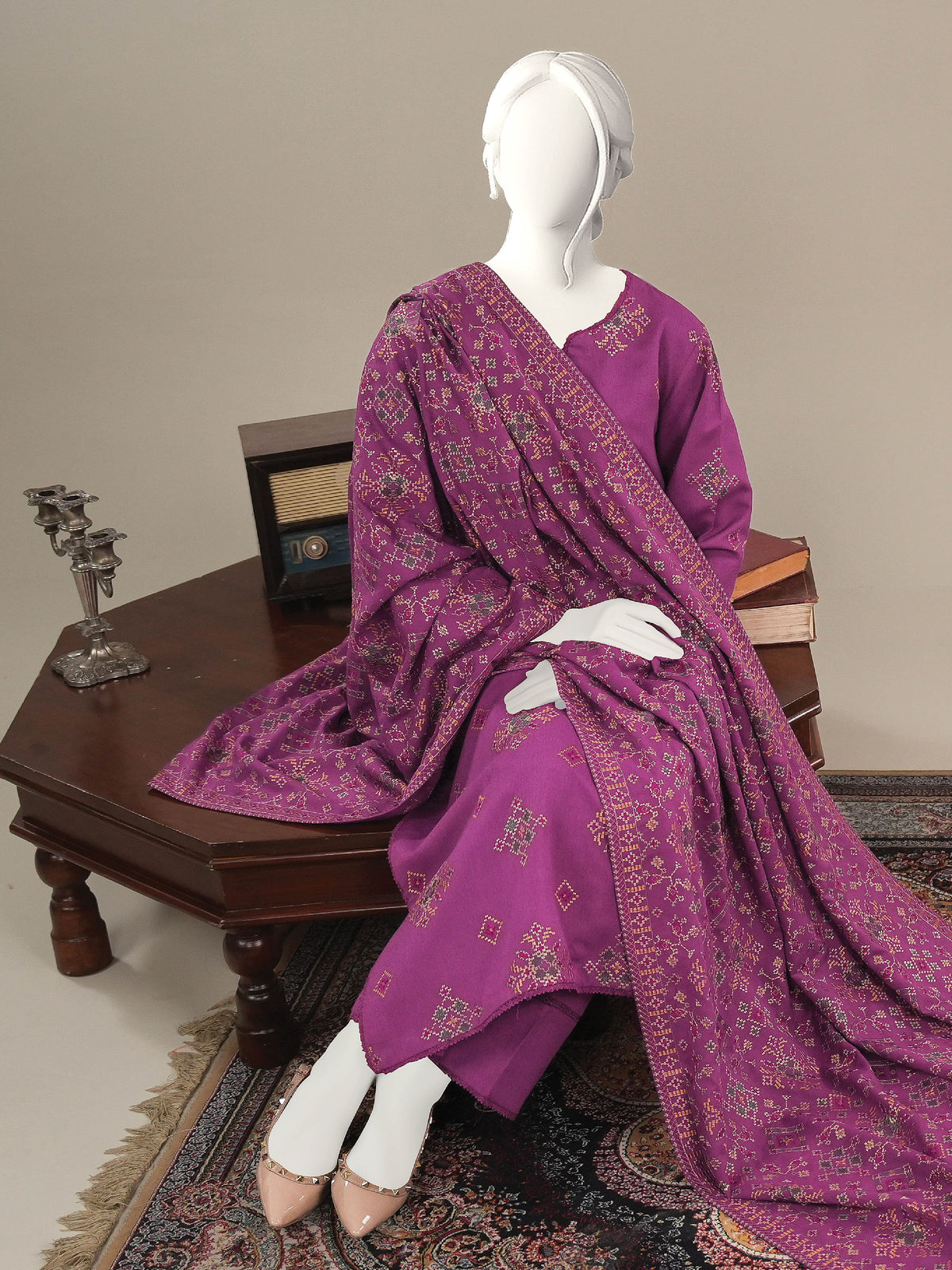 Embroidered Karandi
