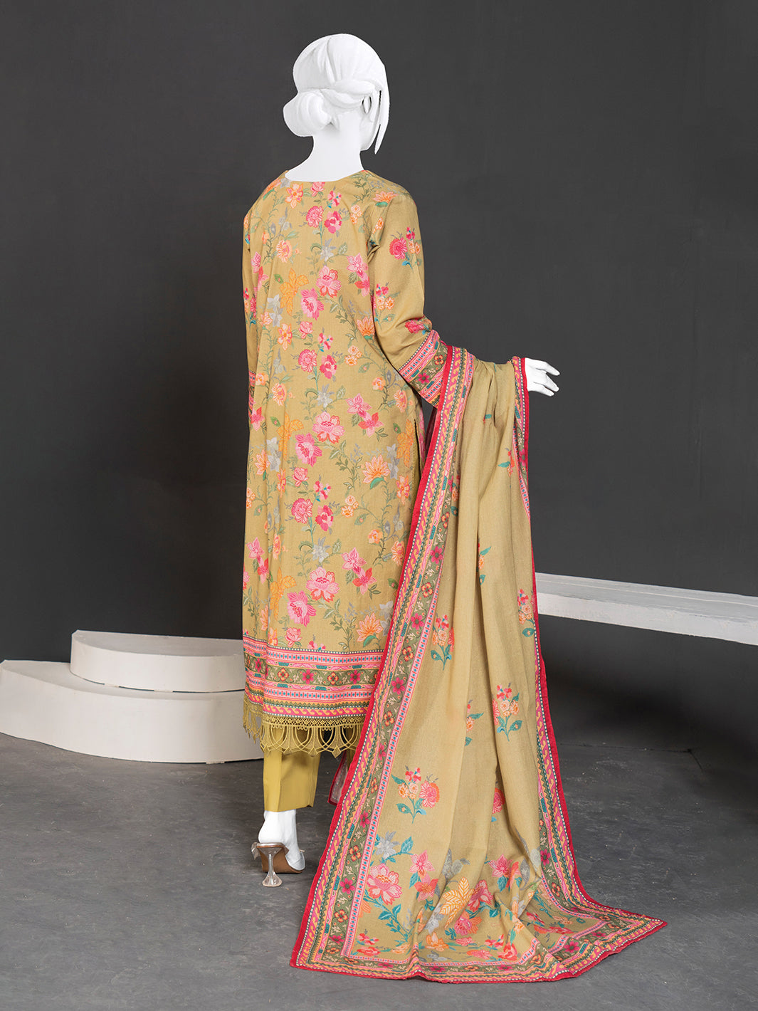 Printed Metallic Khaddar