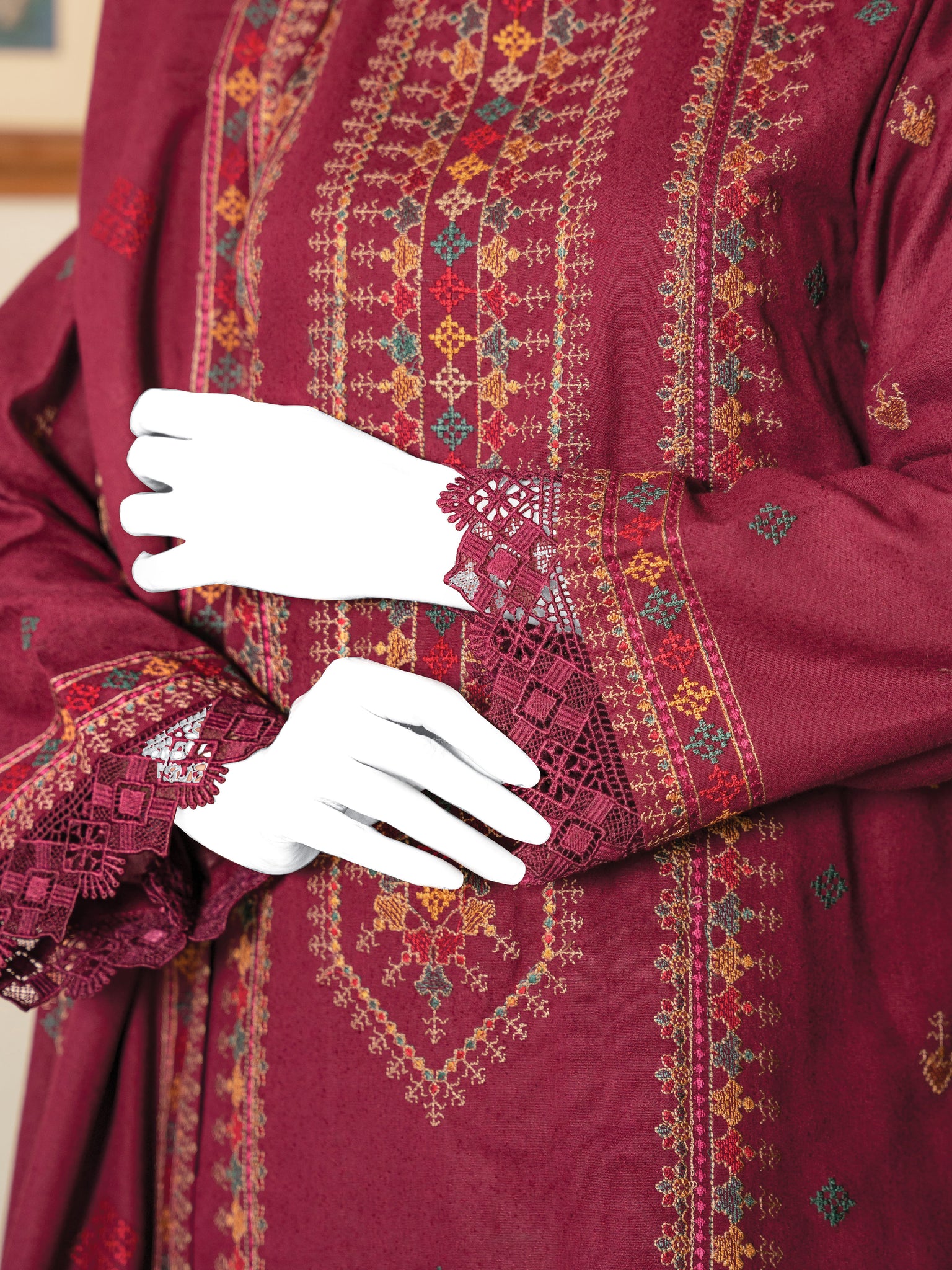 Embroidered Karandi