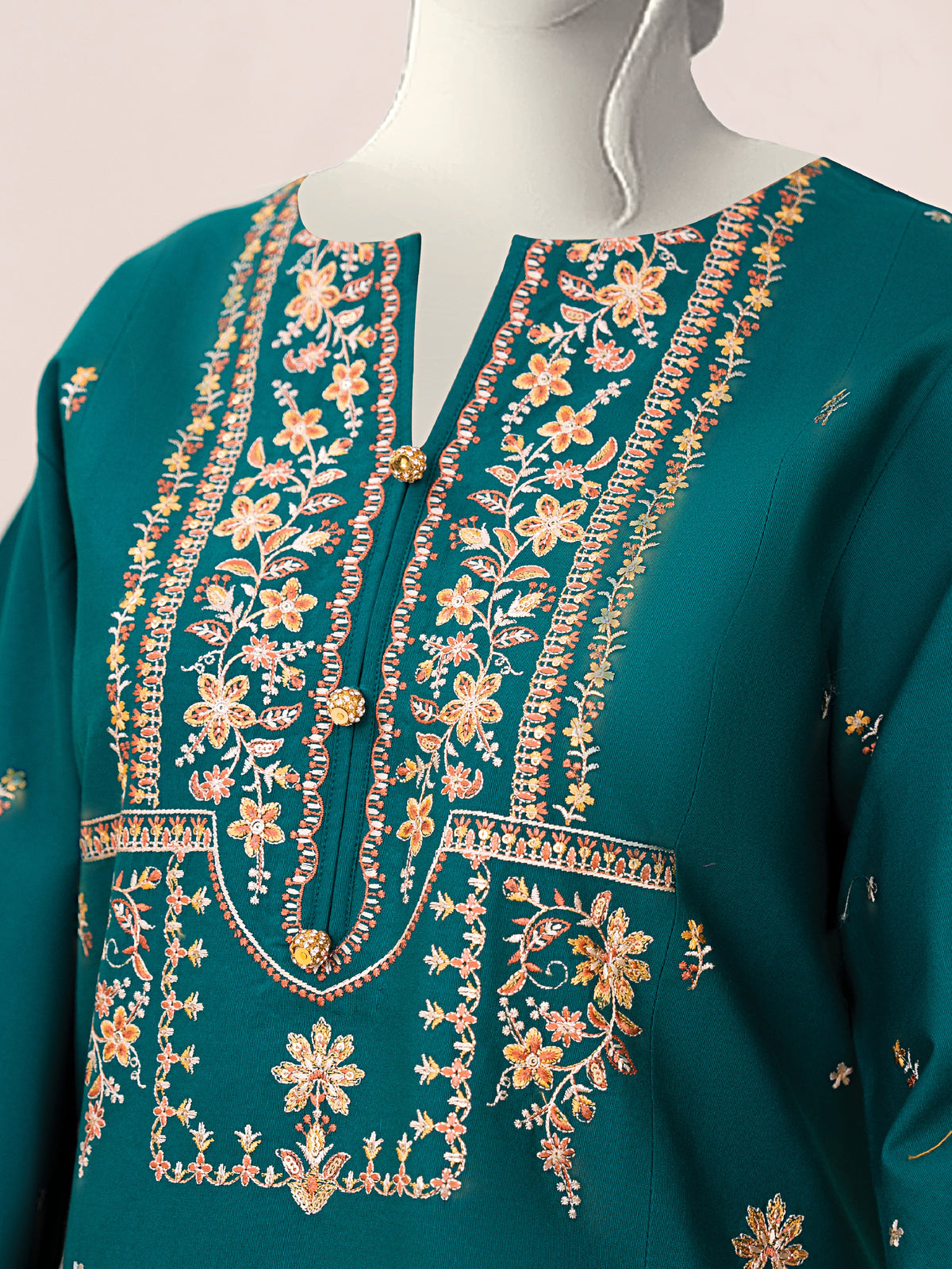 Embroidered Khaddar | Stitched