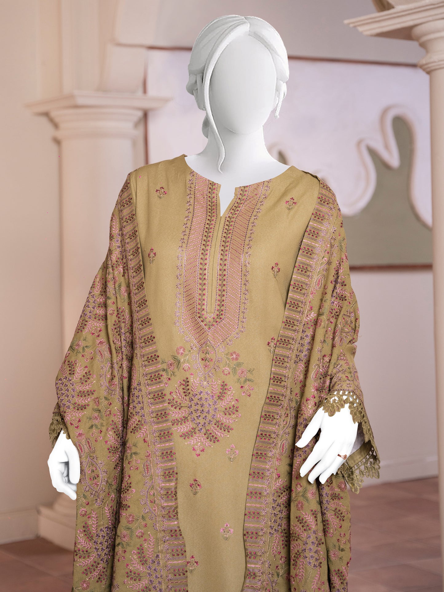 Embroidered Karandi