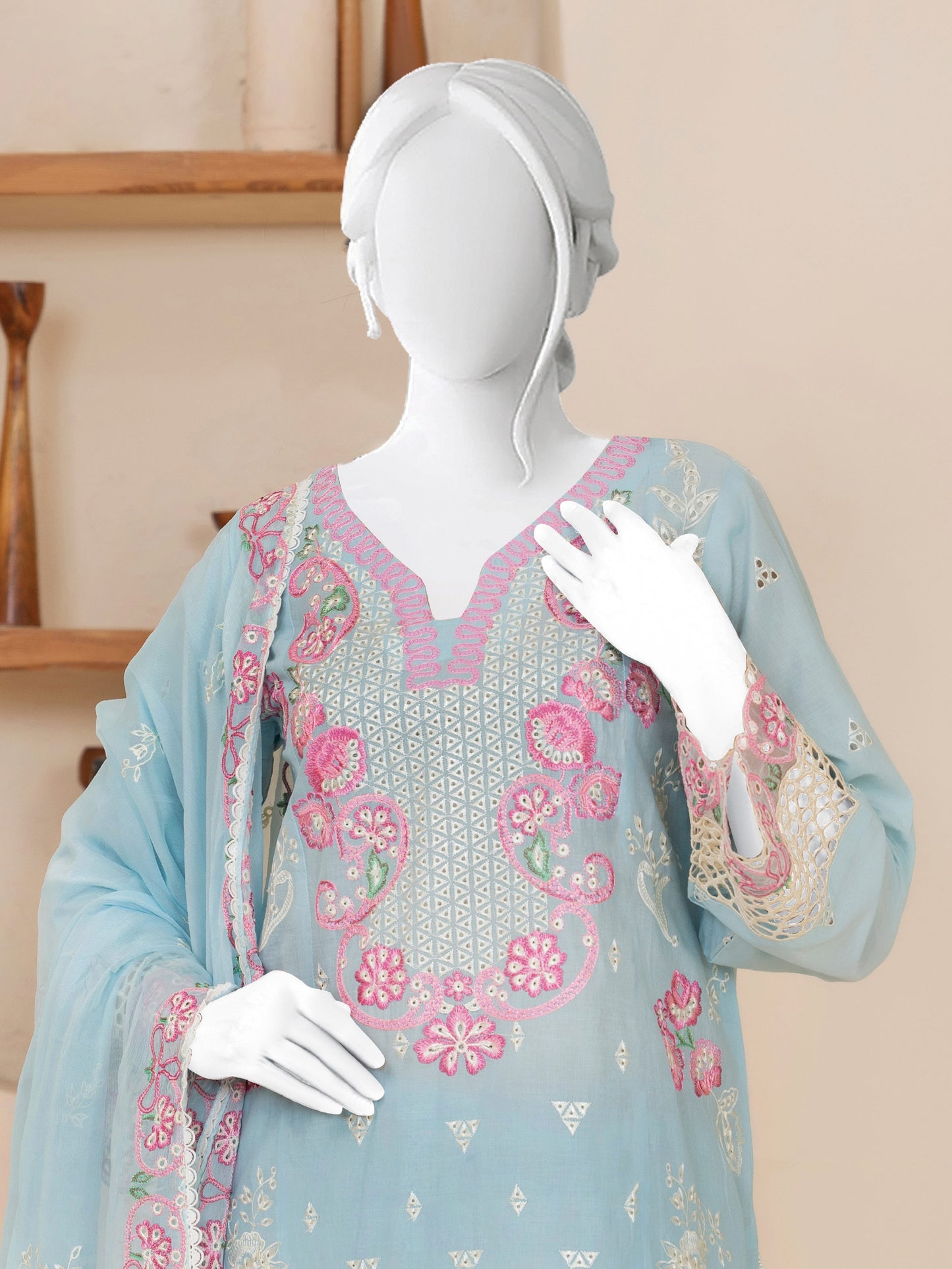 Embroidered Lawn Stitched 3-Pc