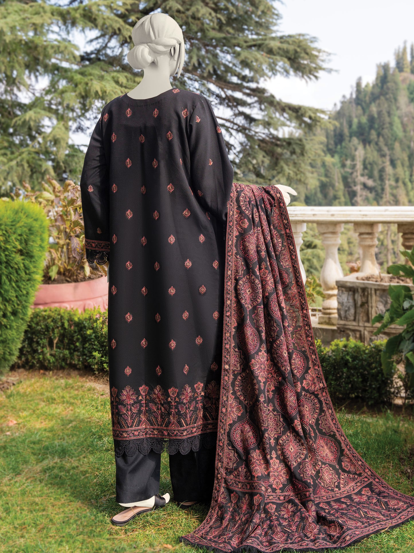 Embroidered Karandi