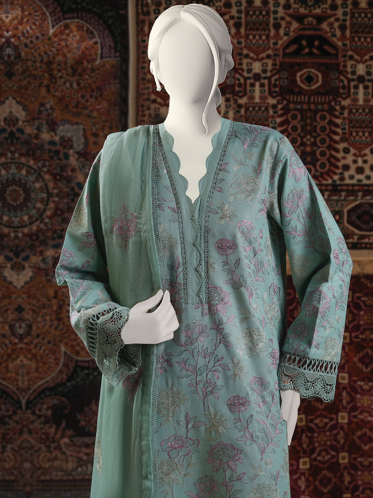 Embroidered Karandi