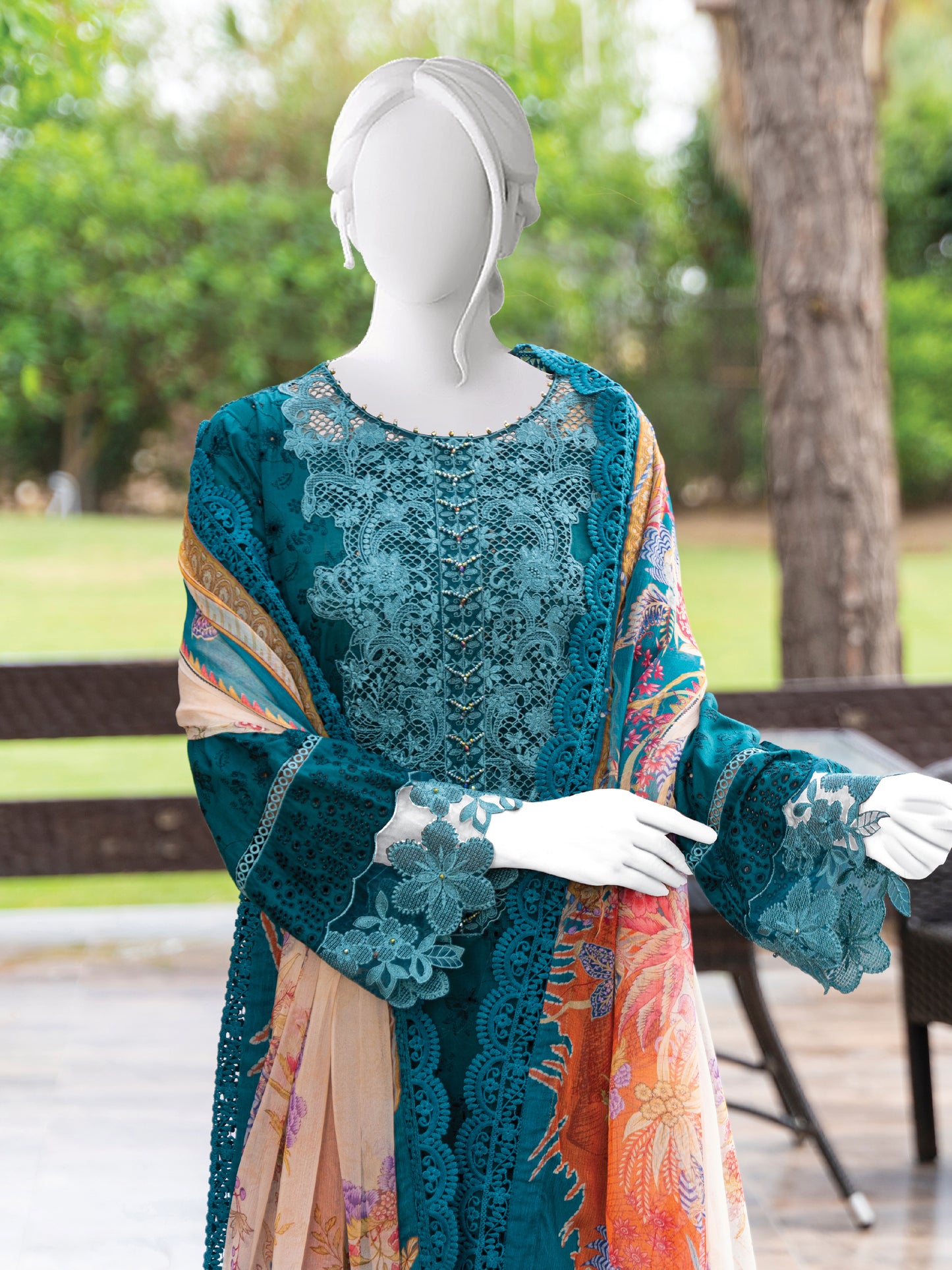 Embroidered Lawn Stitched 3-Pc