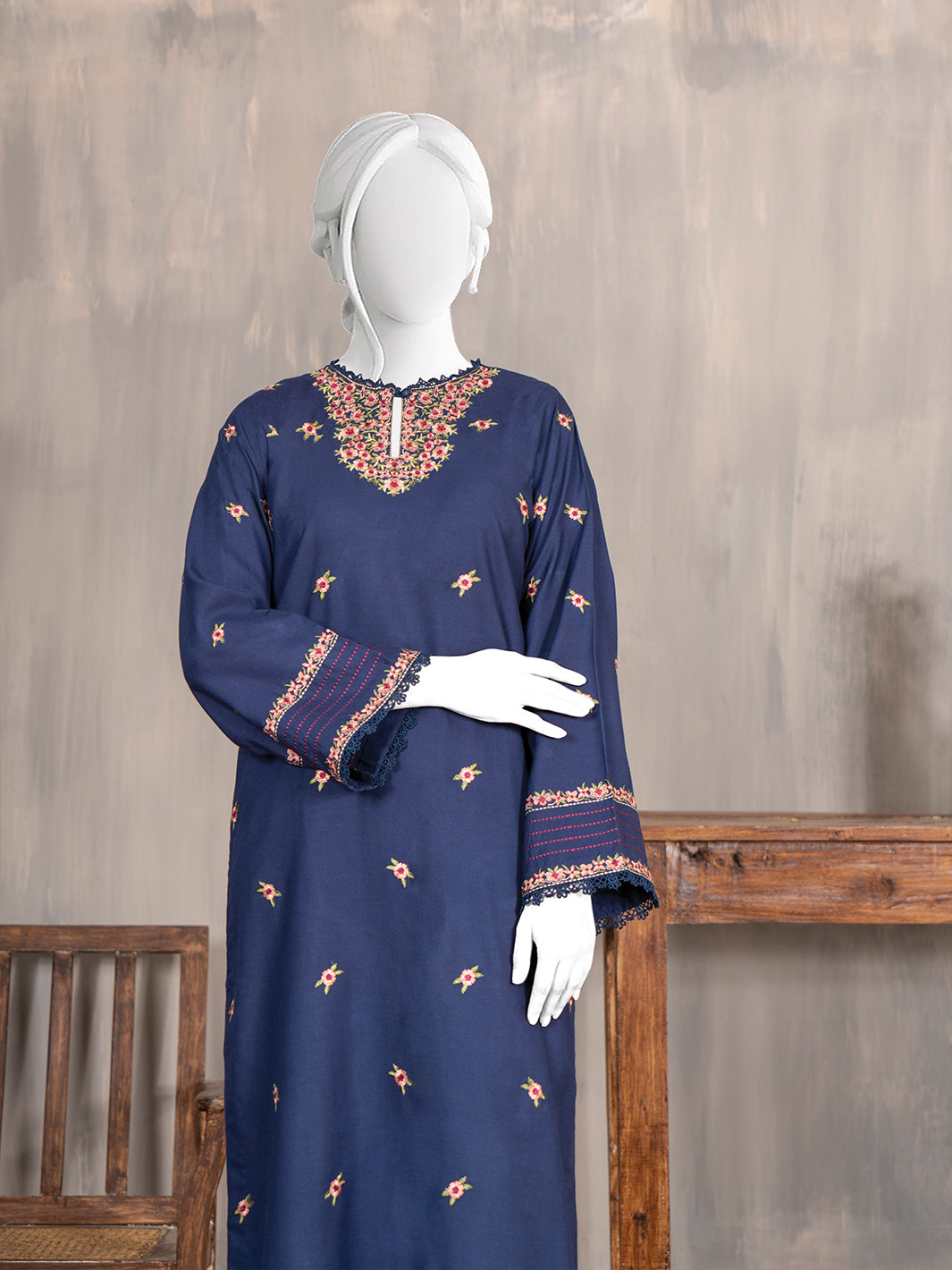 Embroidered Dhanak Karandi 2PC