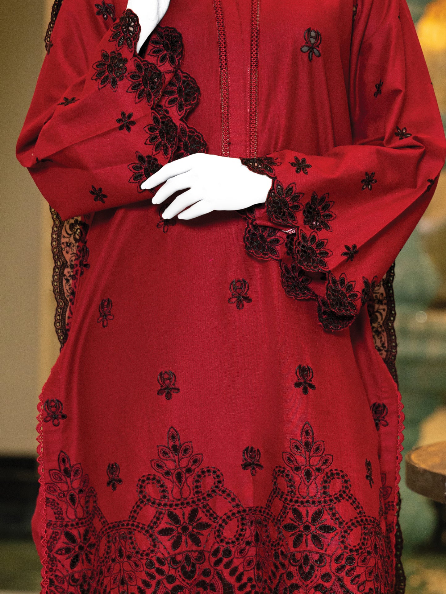 Schiffli Embroidered Khaddar