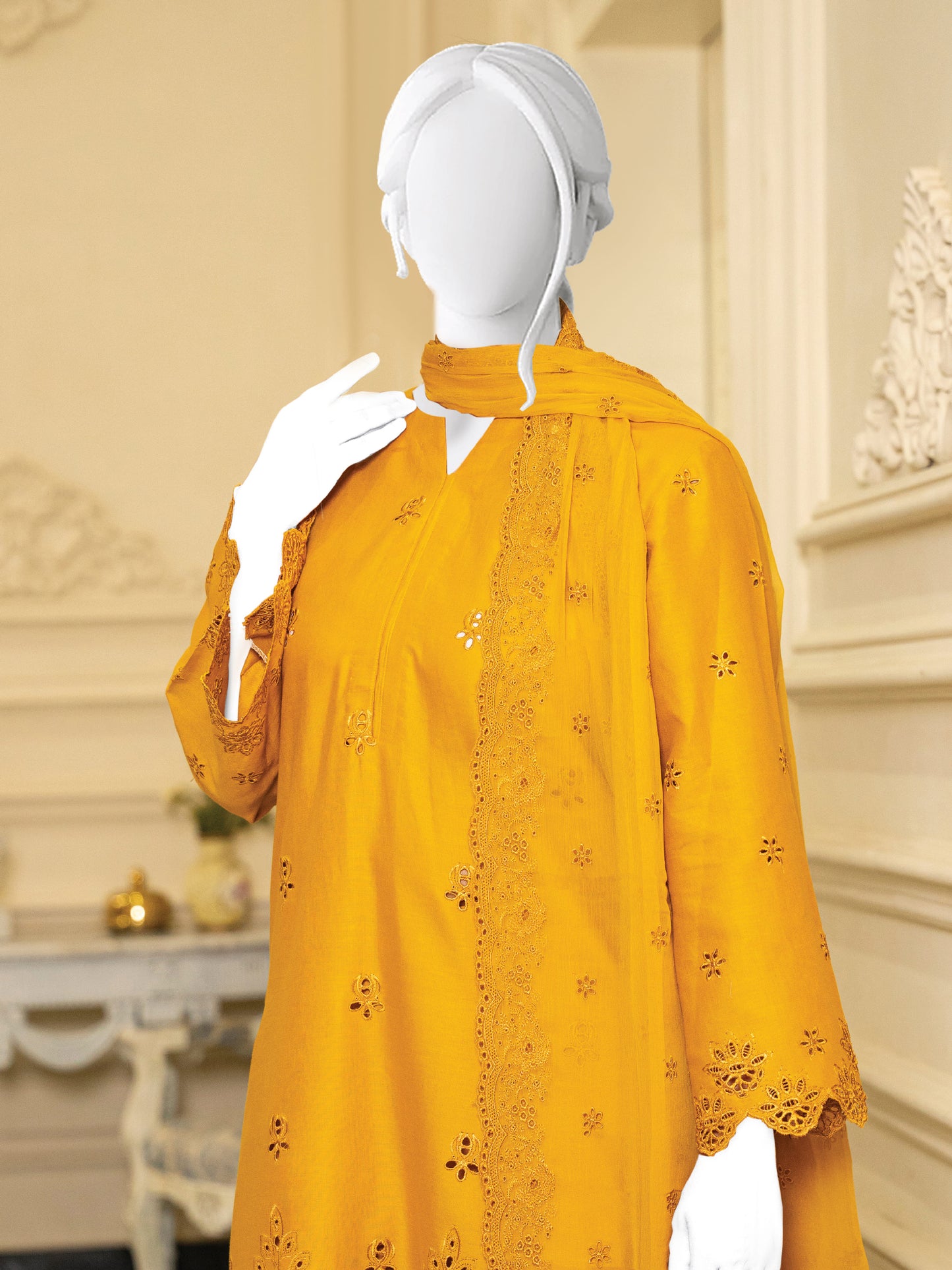 Schiffli Embroidered Khaddar