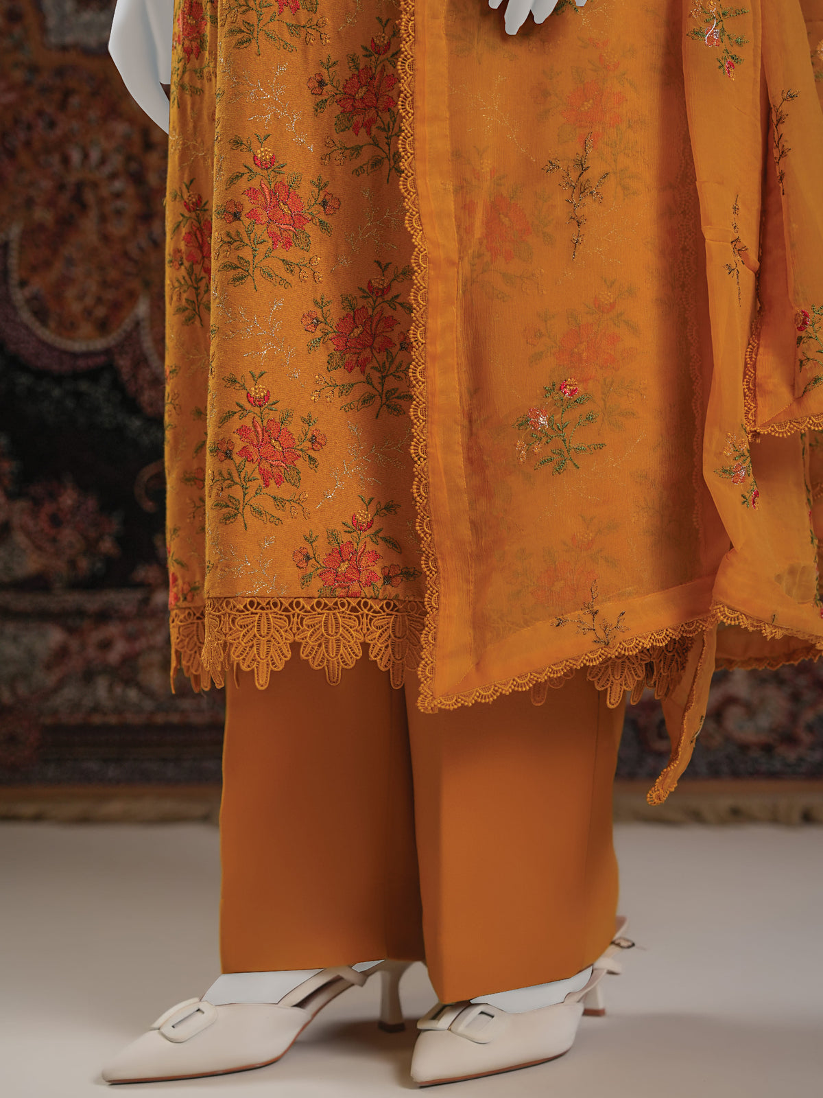 Embroidered Karandi