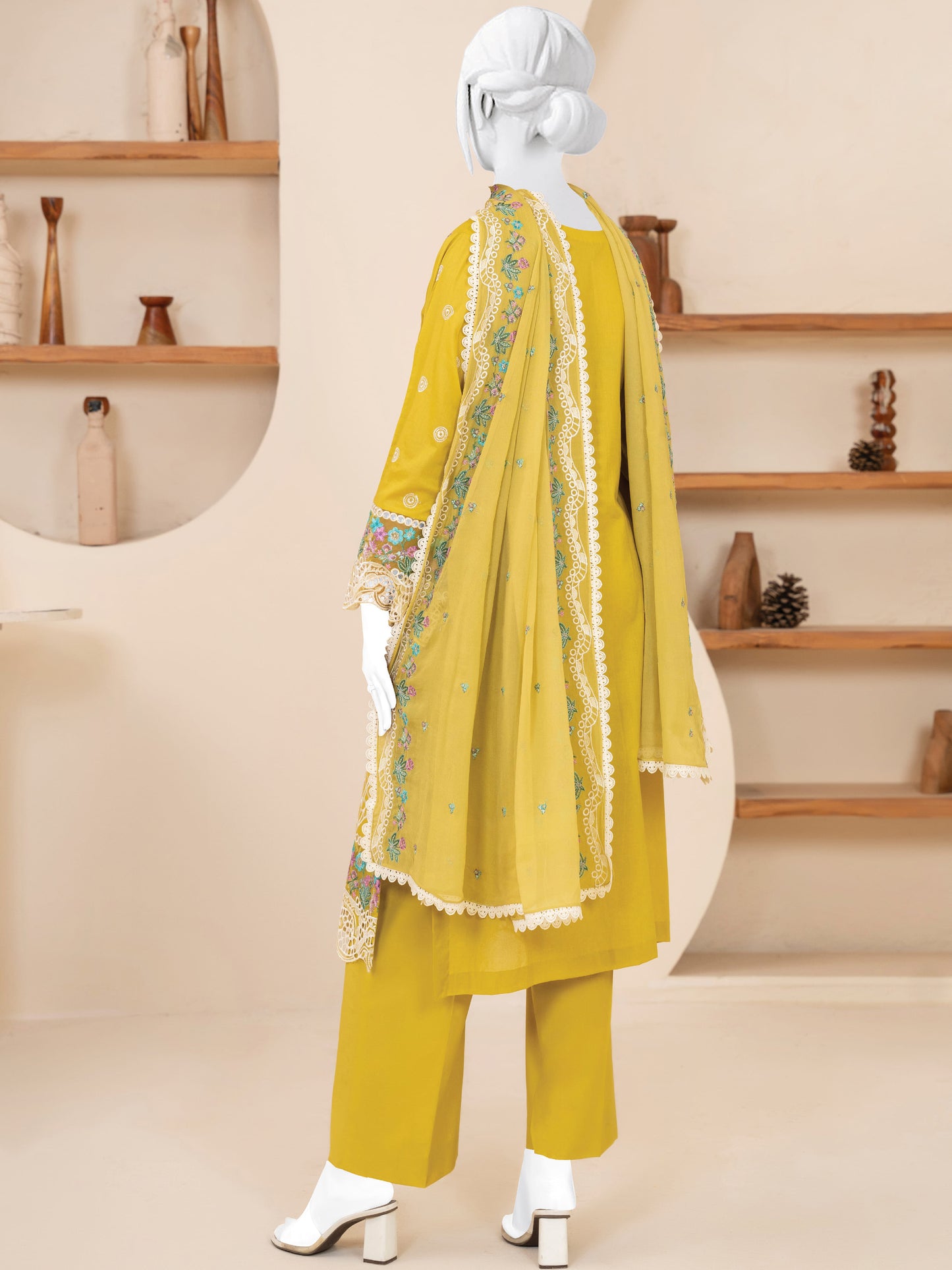 Embroidered Lawn Stitched 3-Pc